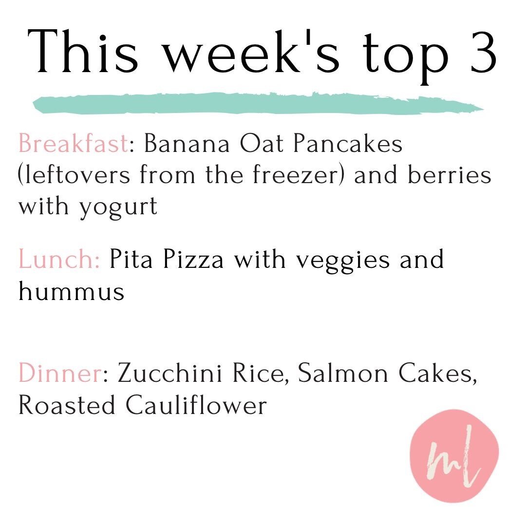 &quot;This week's top 3&quot;  is a highlight of meals that worked well for us this week.  If its made the top 3 list it means, I was happy with how easy and how quick it was to get on the table,  it was received well by all, for the most part, requi