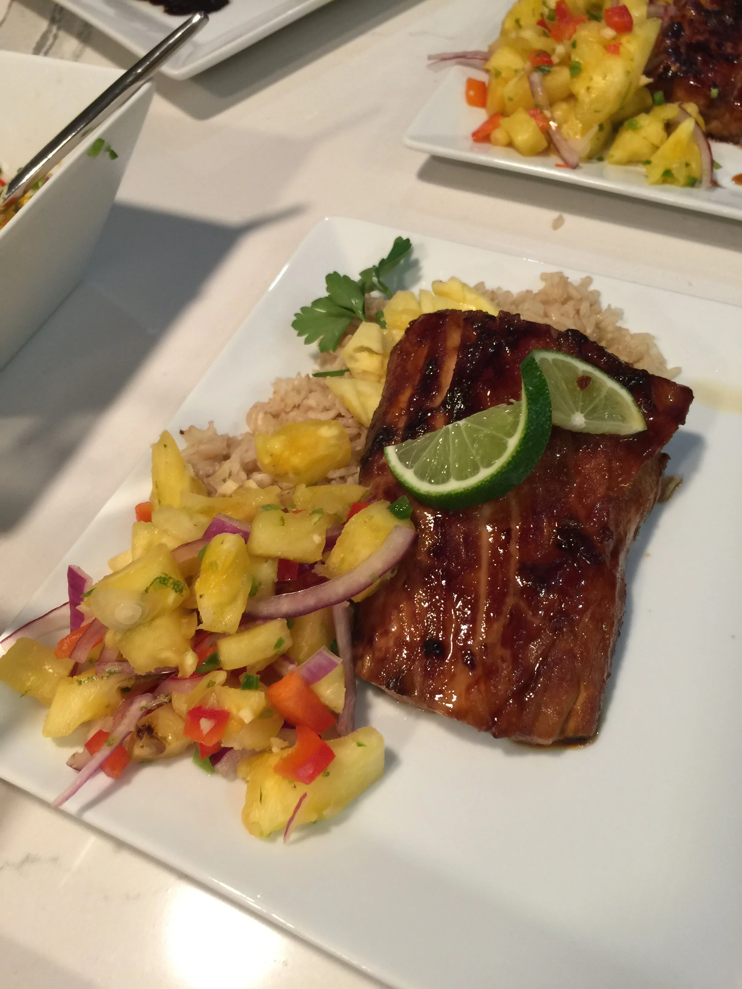 Honey Glazed Mahi Mahi with Pineapple Salsa — Monterey Bay Tritons