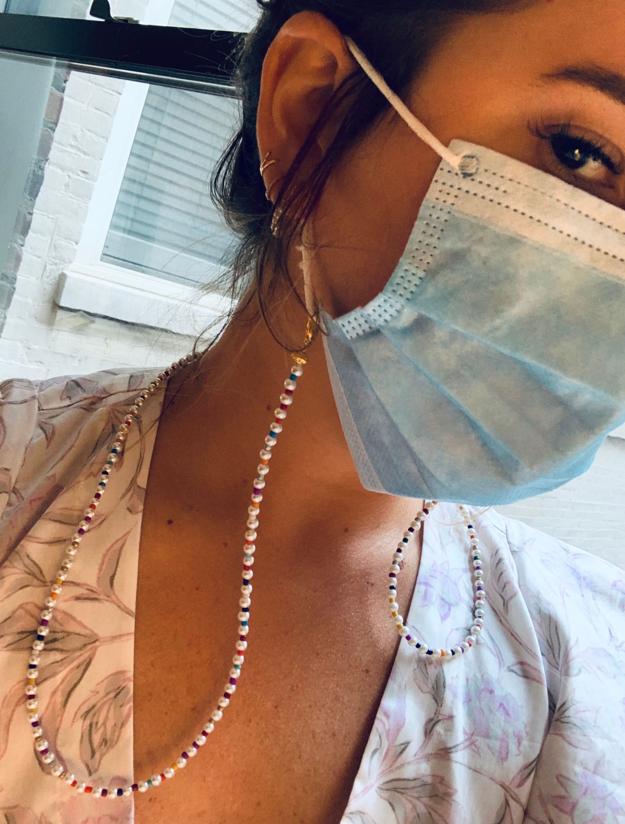 Pearls Colors Mask &amp; Sunglass Chain (2 in 1)