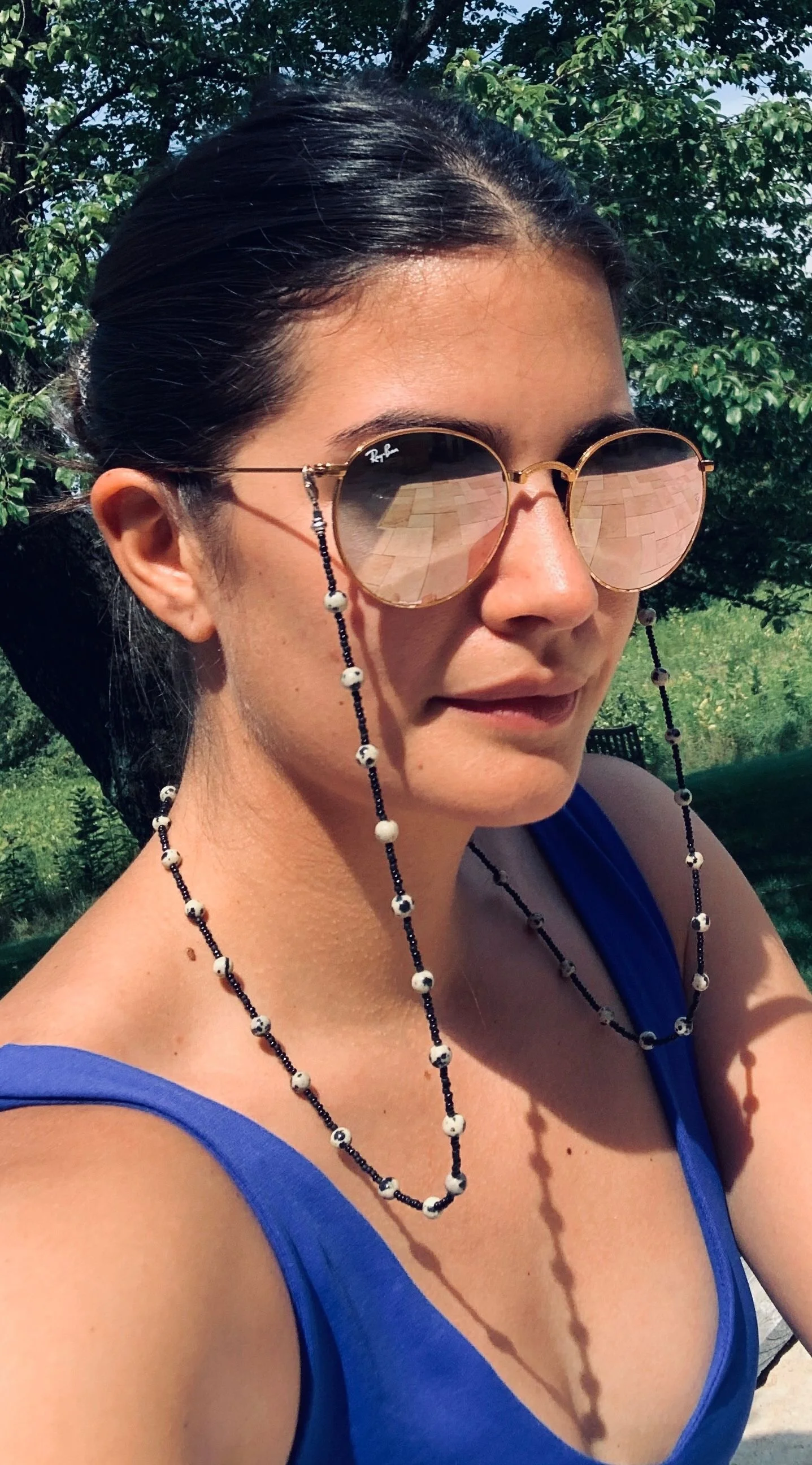 Dalmatian Mask &amp; Sunglass Chain (2 in 1)