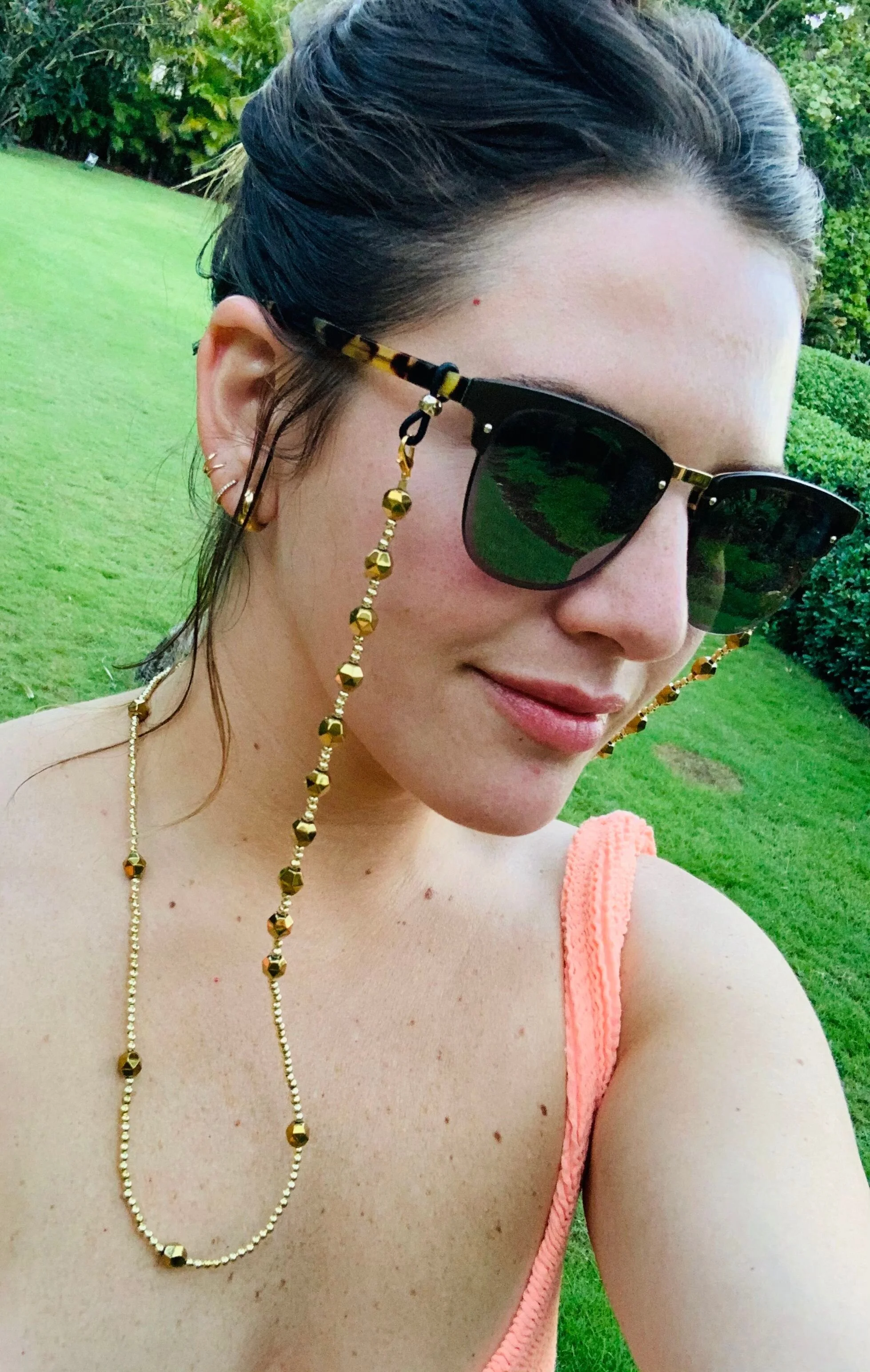 Gold V.7 Mask &amp; Sunglass Chain (2 in 1)