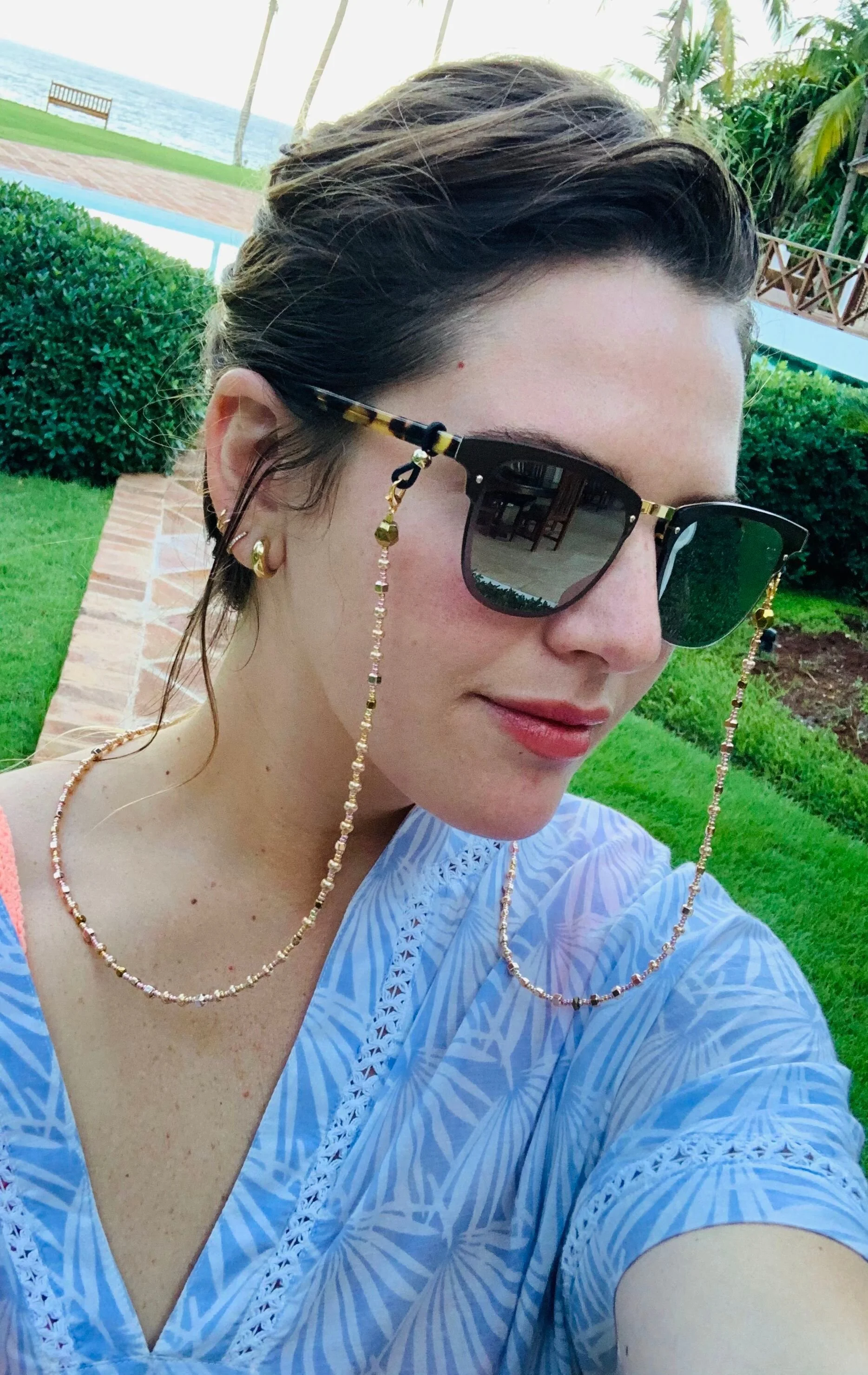 Rose Gold V.2 Mask &amp; Sunglass Chain (2 in 1)