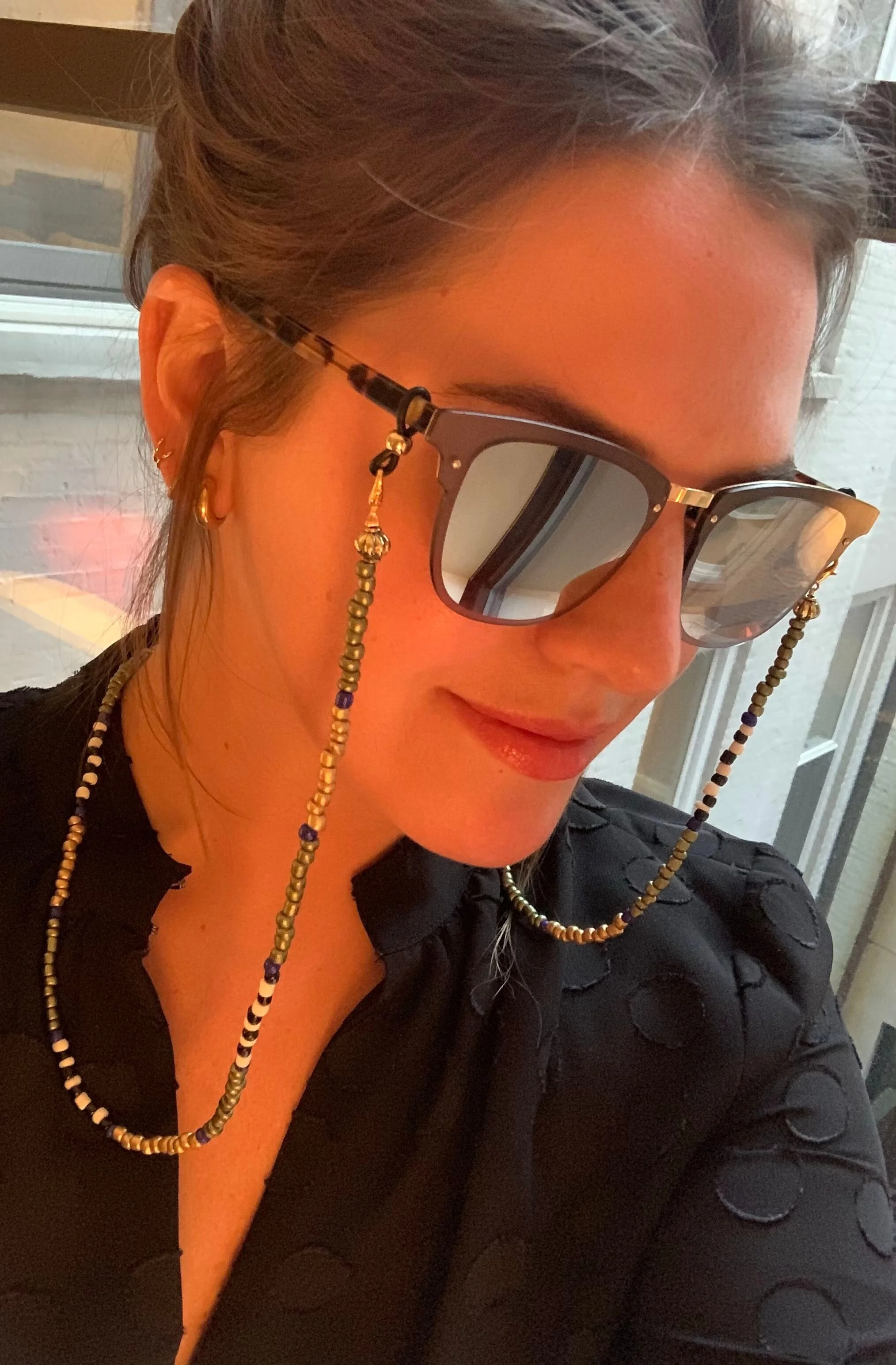 Olive Mix Mask &amp; Sunglass Chain (2 in 1)