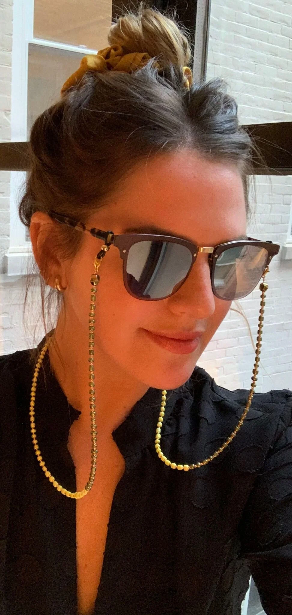 Green Yellow Mask &amp; Sunglass Chain (2 in 1)