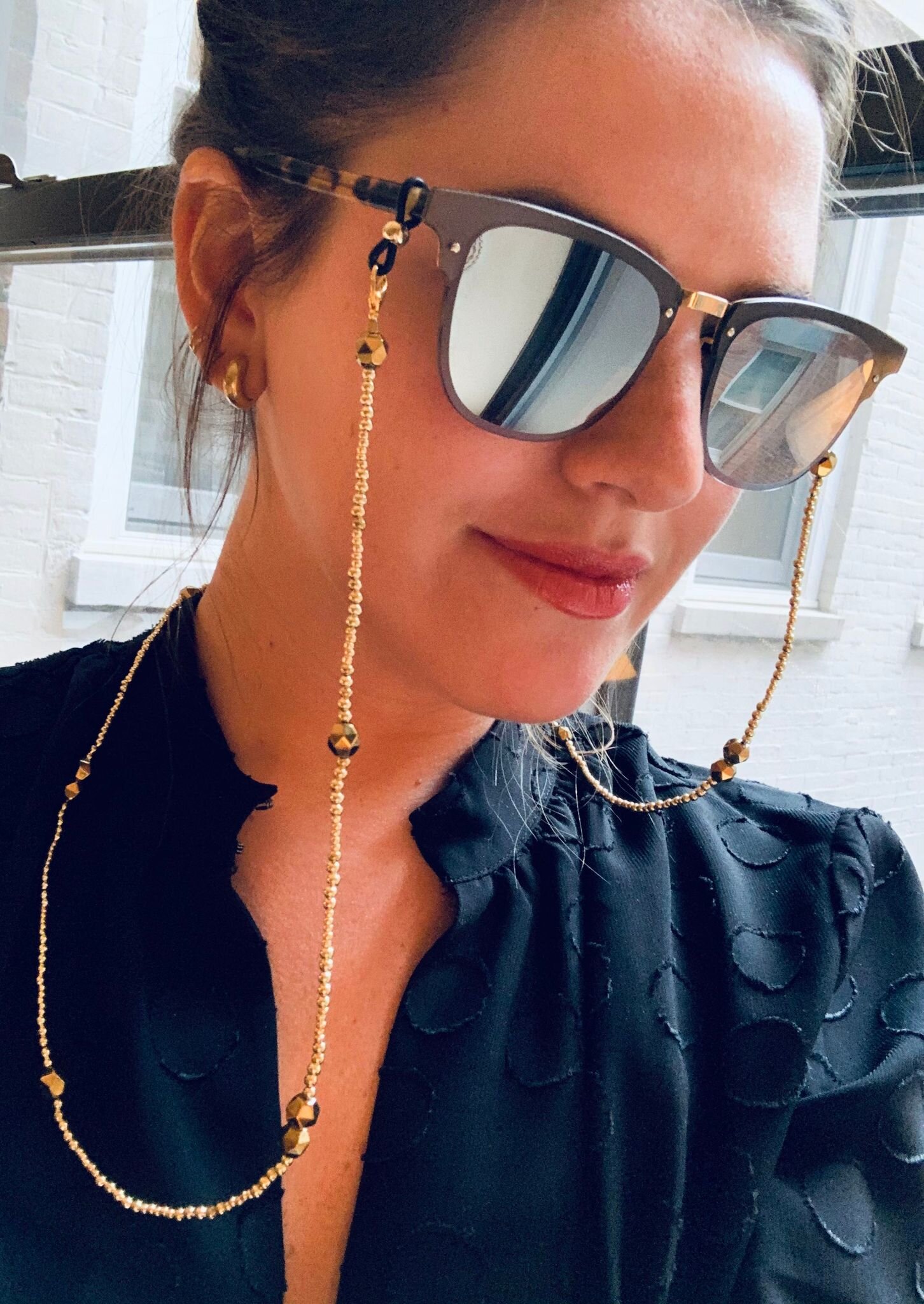 Gold V.10 Mask &amp; Sunglass Chain (2 in 1)