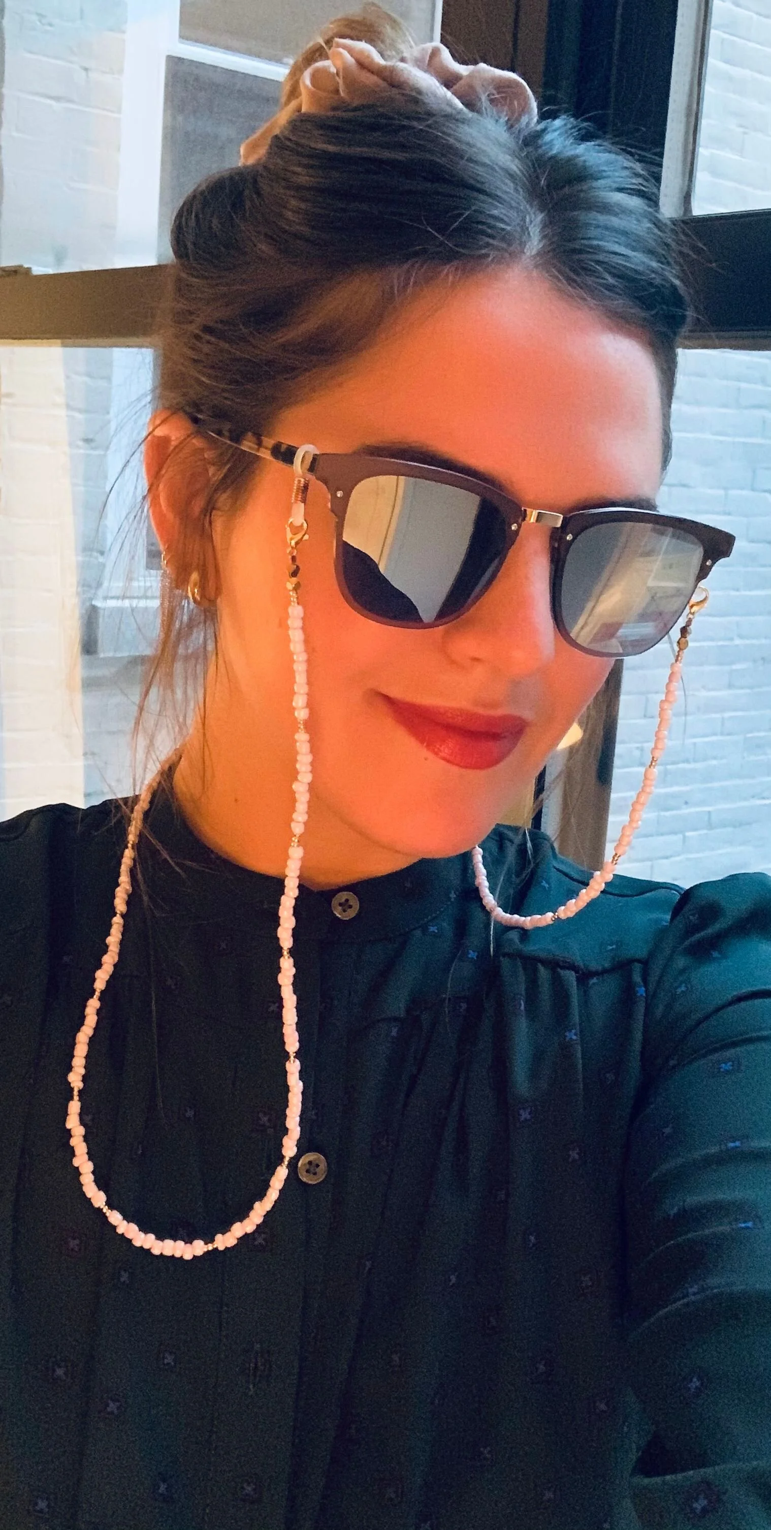 Light Pink V.2 Mask &amp; Sunglass Chain (2 in 1)