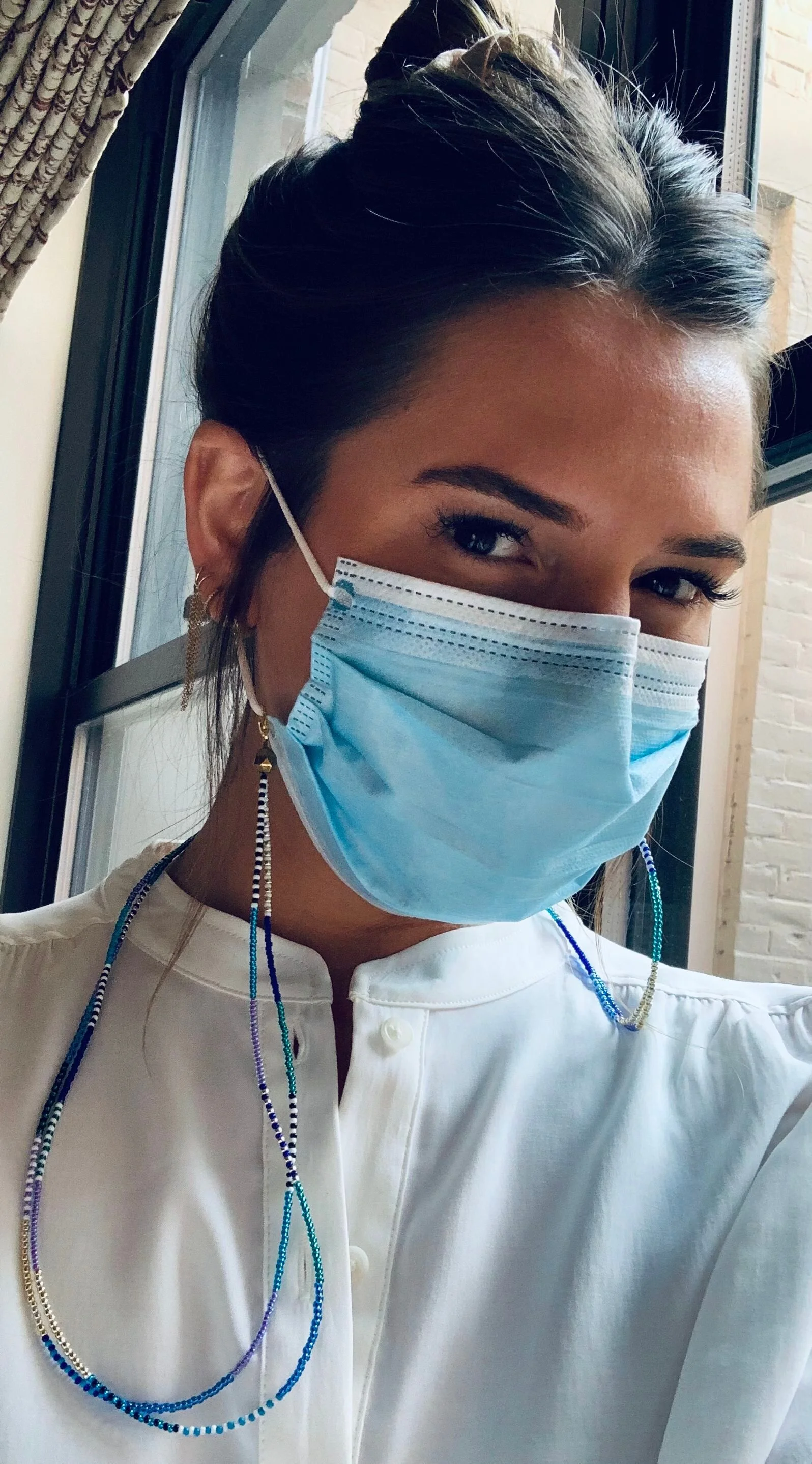 Domino Blue V.1 Mask &amp; Sunglass Chain (2 in 1)