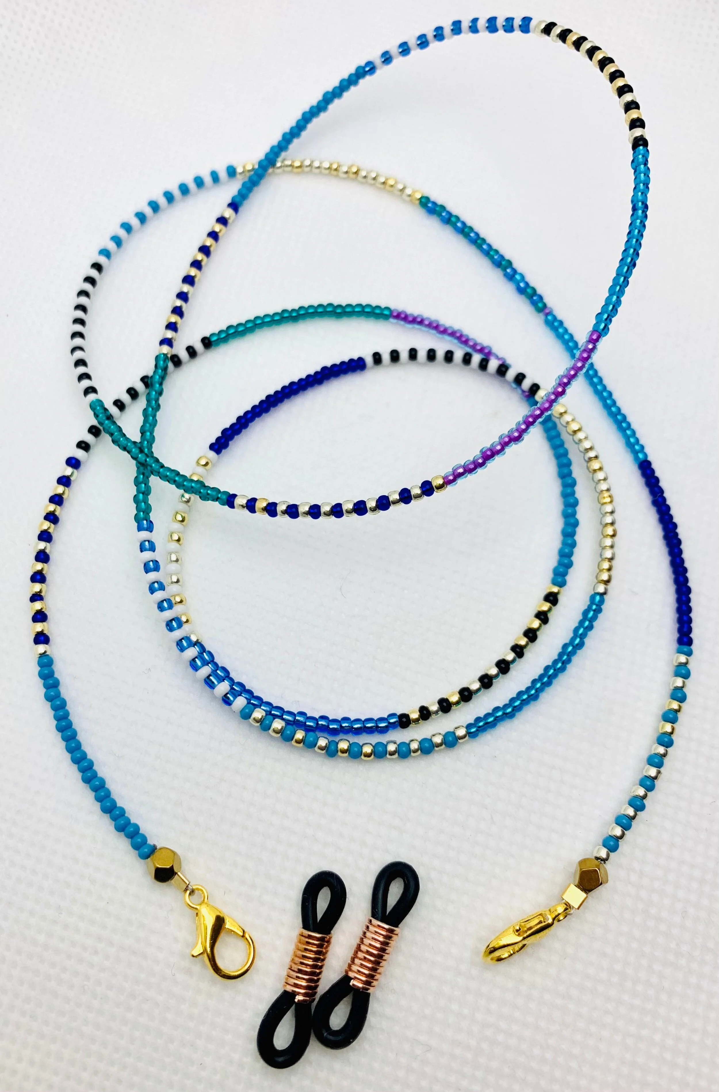 Domino Blue V.2 Mask &amp; Sunglass Chain (2 in 1)