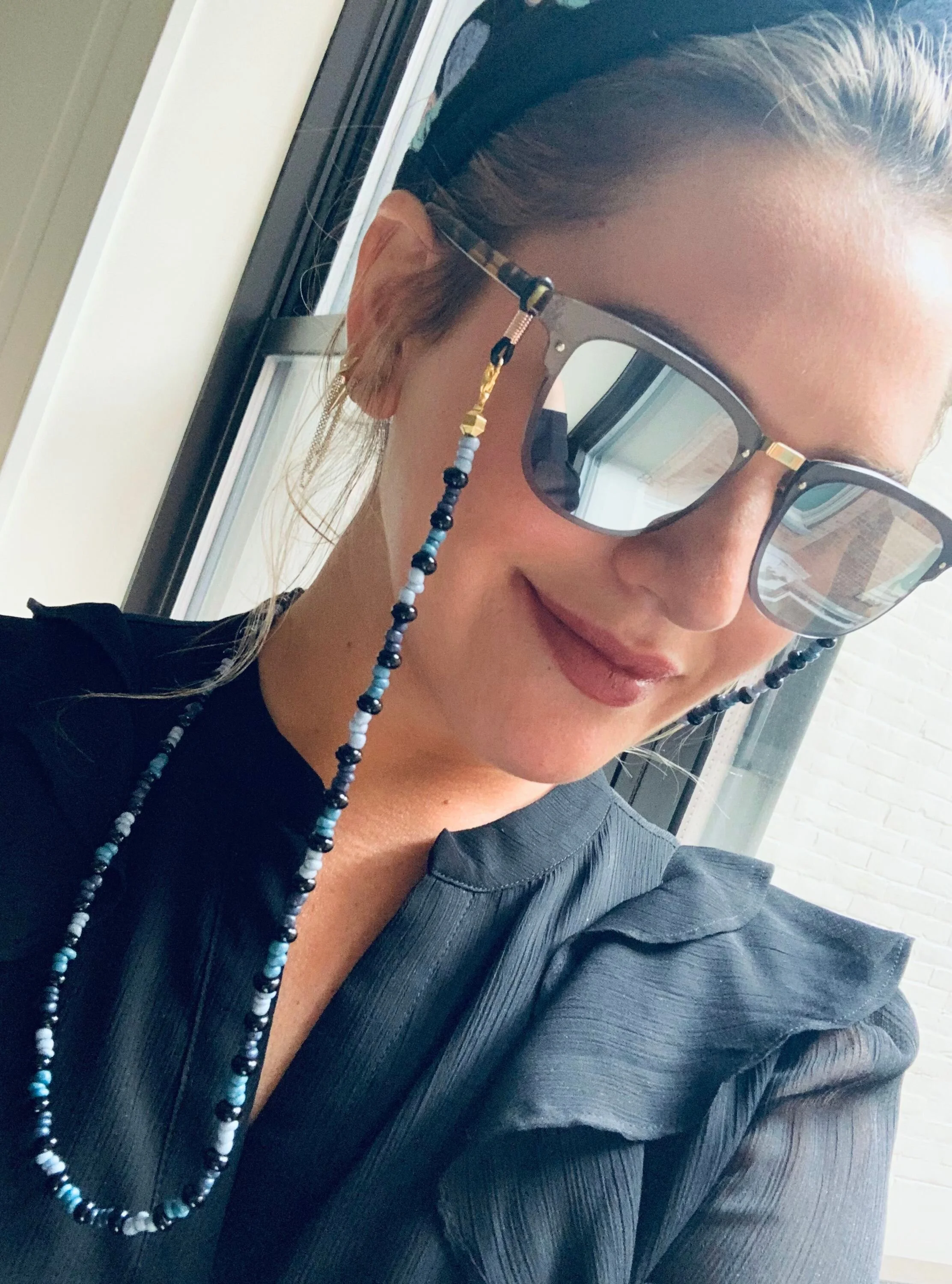 Blue Black V.3 Mask &amp; Sunglass Chain (2 in 1)