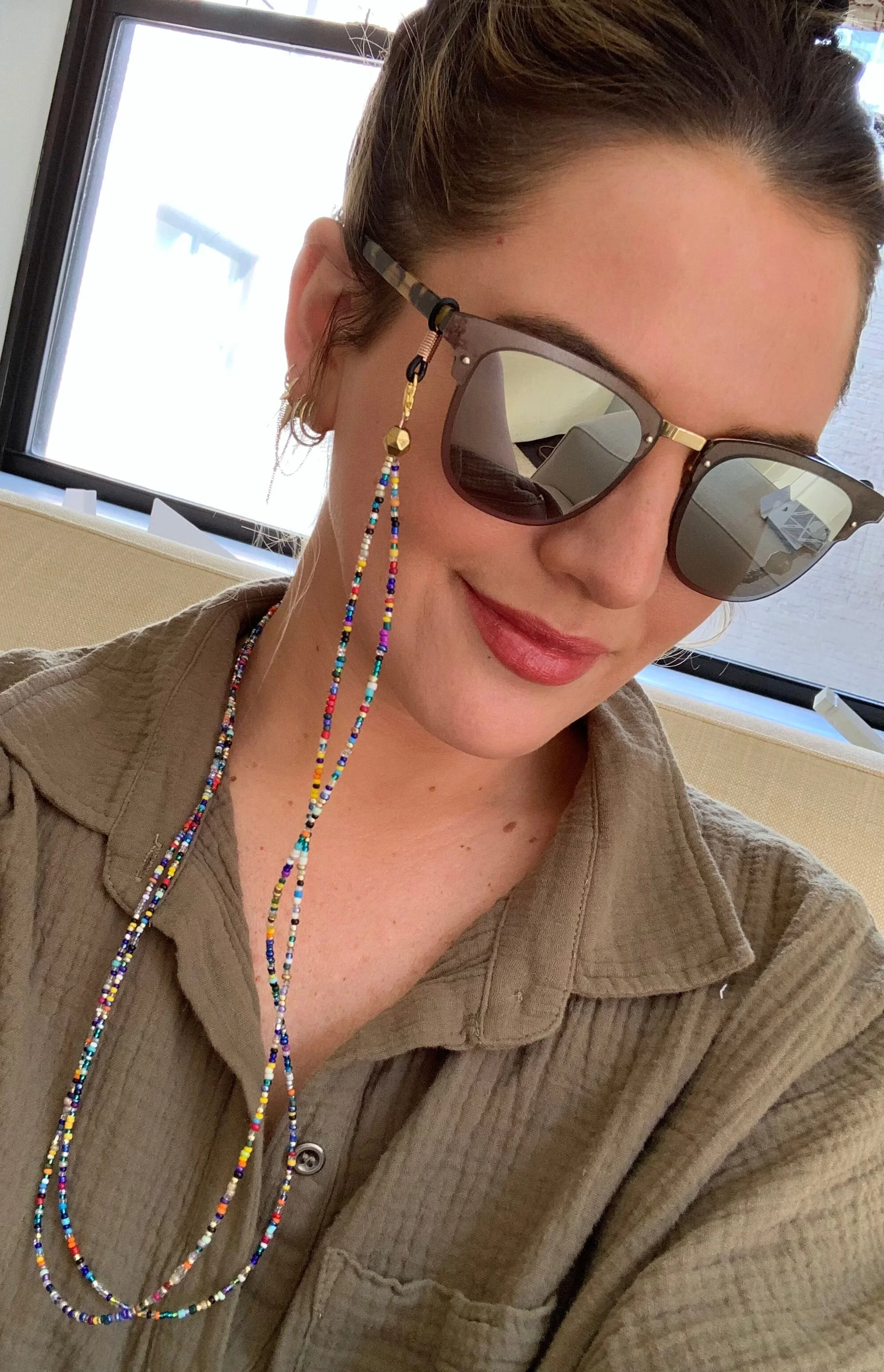 Tiny Multicolored Mask &amp; Sunglass Chain (2 in 1)