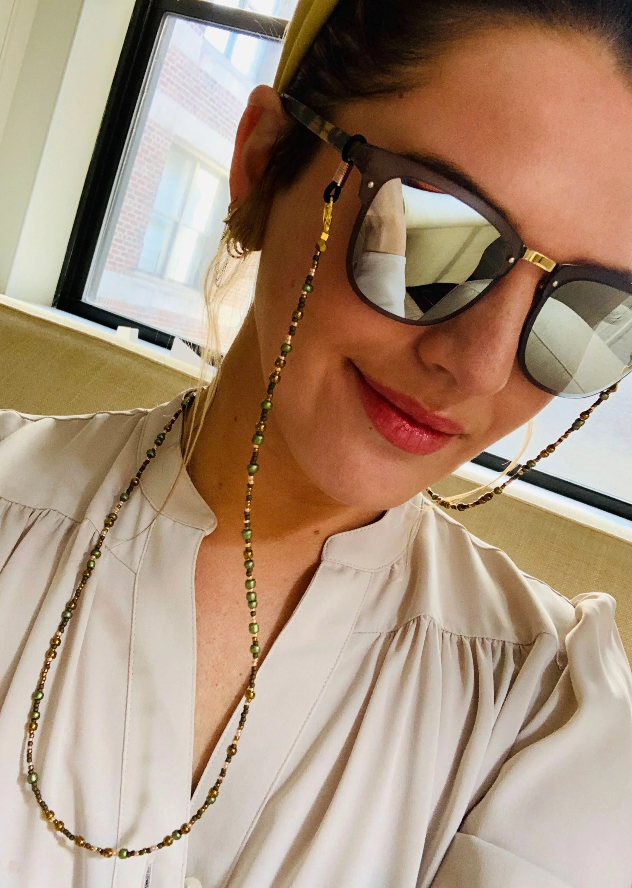 Olive Green V.1 Mask &amp; Sunglass Chain (2 in 1)