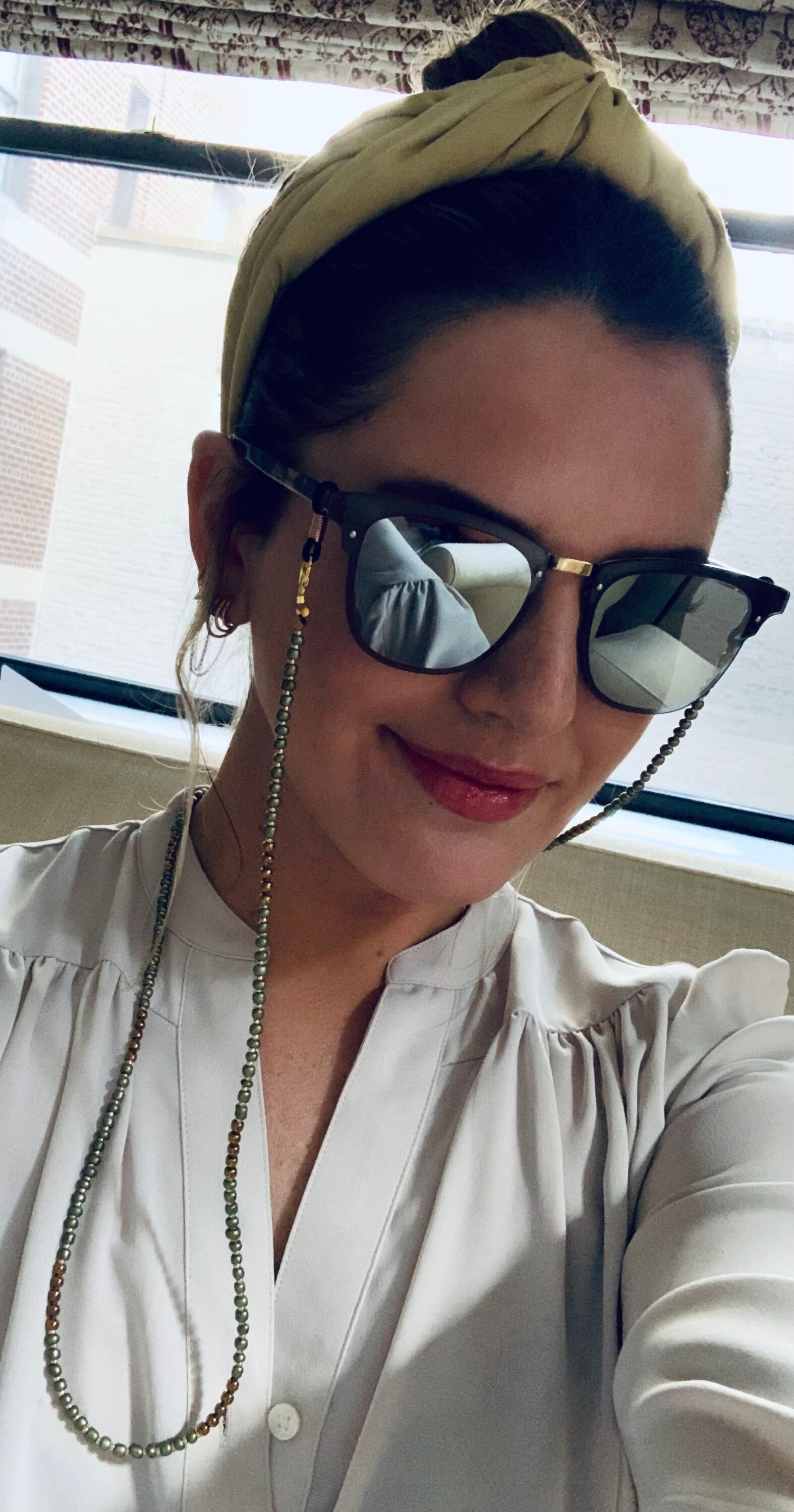 Bronze Olive Mask &amp; Sunglass Chain (2 in 1)