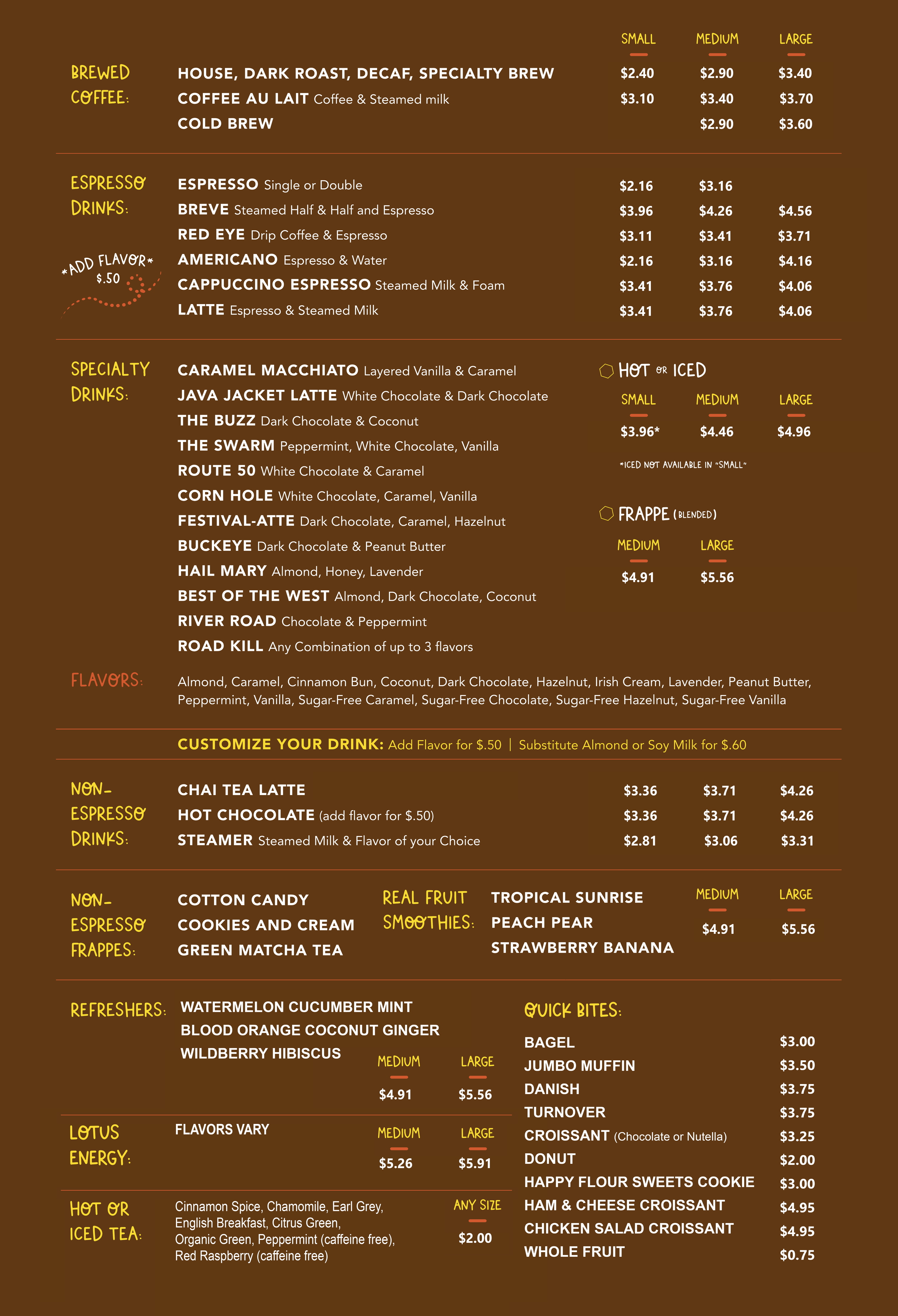 Menu — Java Jackets