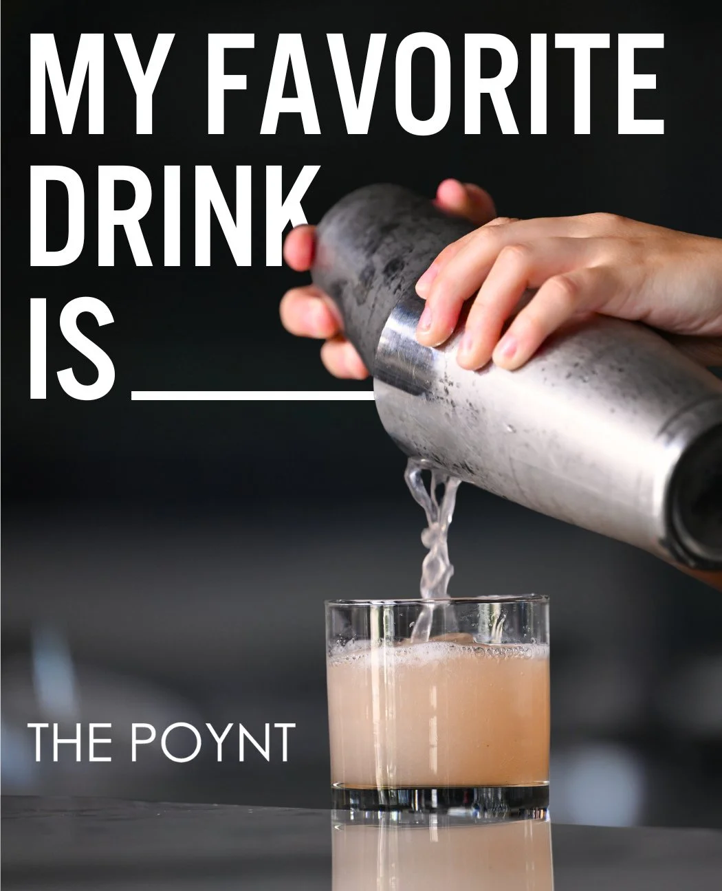 From seasonal cocktails to tried-and-true classics, our bar team knows how to pour a favorite! 🍹✨ We want to know, what&rsquo;s your go-to drink when you #GetToThePoynt?