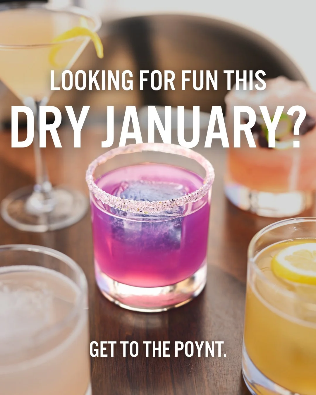 Dry January doesn't have to be boring!⁠
⁠
Check out our extensive list of non-alcoholic beverages crafted for all the fun without the booze! Cheers 🥂 #PoyntNewburyport