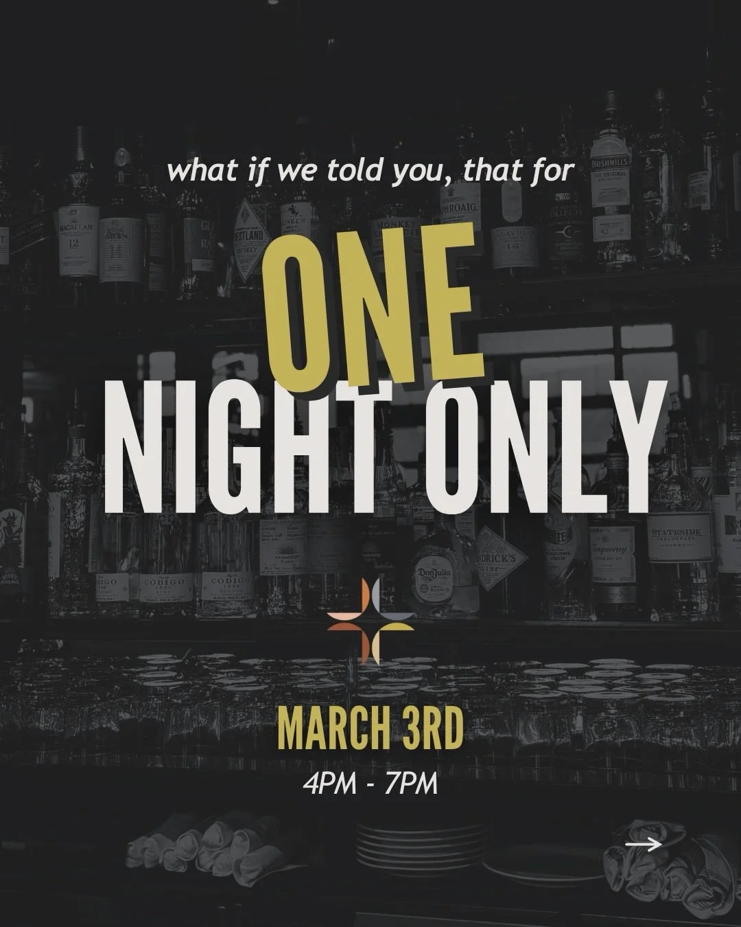 ONE NIGHT ONLY.
March 3rd | 4&ndash;7PM

Two legends step behind the bar.
One walks away victorious.

🍸 Battle of the Bartenders
💥 Manzi vs. Poirier
💛 25% of beverage sales donated to the winning bartender&rsquo;s charity of choice

You don&rsquo;
