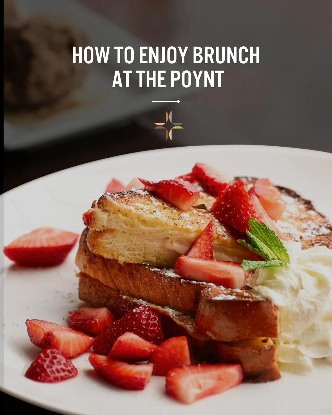 Brunch starts with the house favorite.⁠
⁠
Our signature Brioche French Toast⁠
Add bourbon pecan caramel sauce or macerated berries.⁠
⁠
Brunch at The Poynt⁠
Sundays | 9AM&ndash;3PM