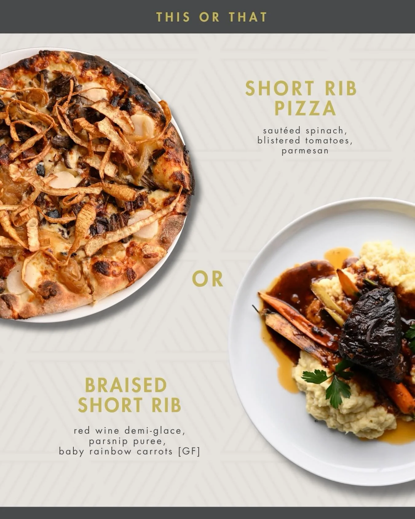 At The Poynt: THIS or THAT? 🔥

🍕 Short Rib Pizza
or
🥩 Braised Short Rib

Are you going crispy + shareable&hellip;
or fork-and-knife, slow-braised comfort?

Drop your pick below 👇