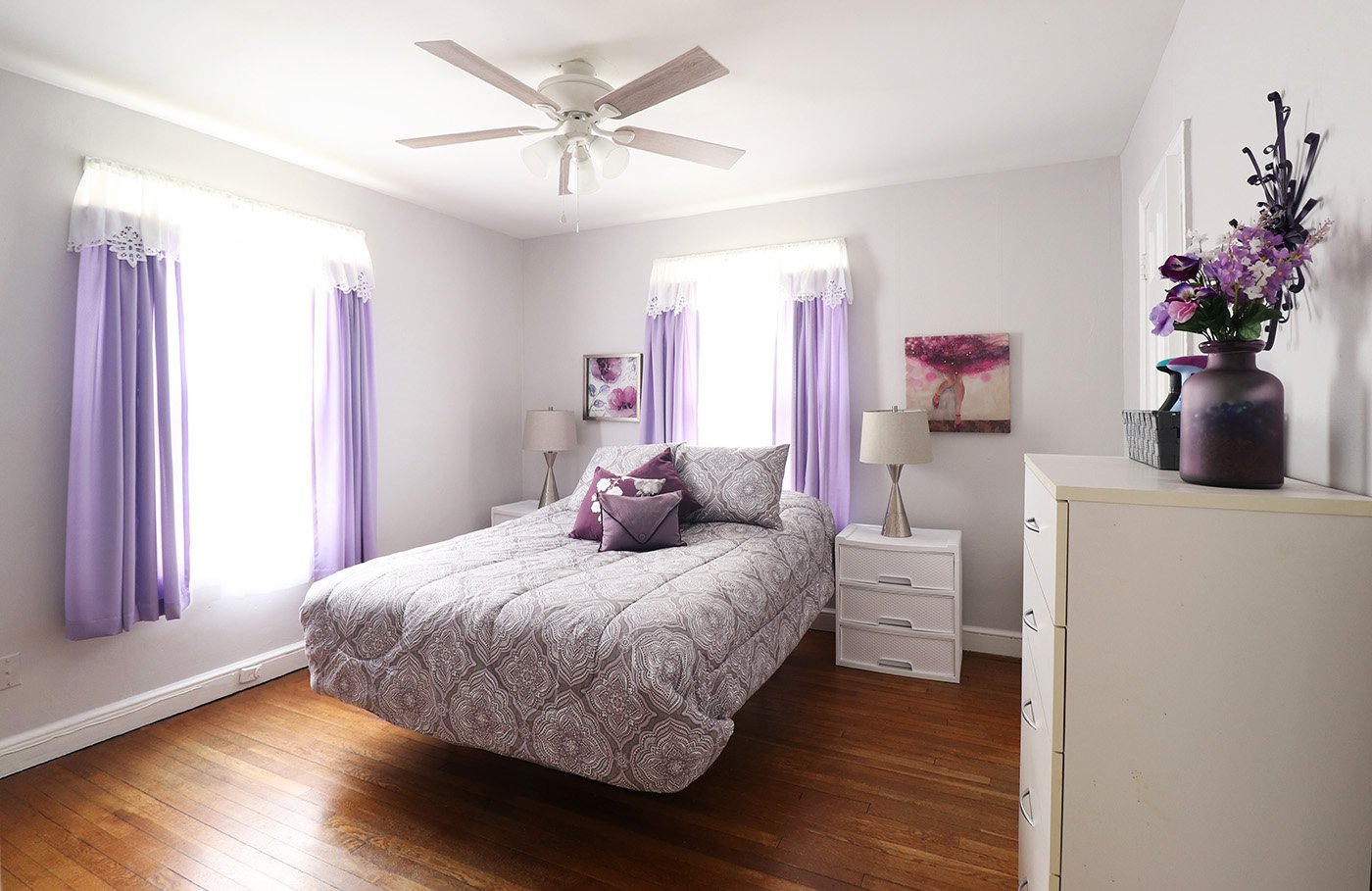 Main Bedroom in Shades of Purple