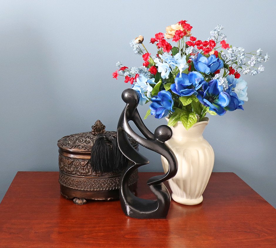 Vase With Parent-Child Sculpture