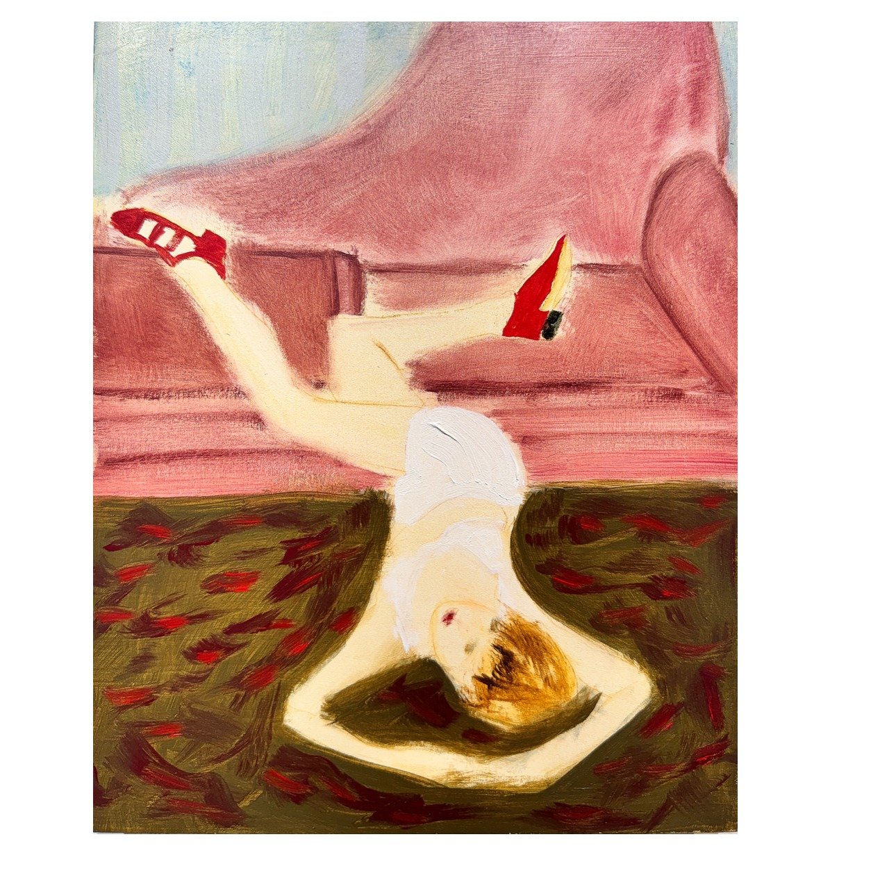 Happy midwinter valentine's day show, everybody - a new painting by Megan Magill, Lazy Day, oil on panel, 10 x 8 inches, i love having this painting in the show! Thank you to everyone who came out last night! Happy Valentine's Day! 
#cynthiawiningsga