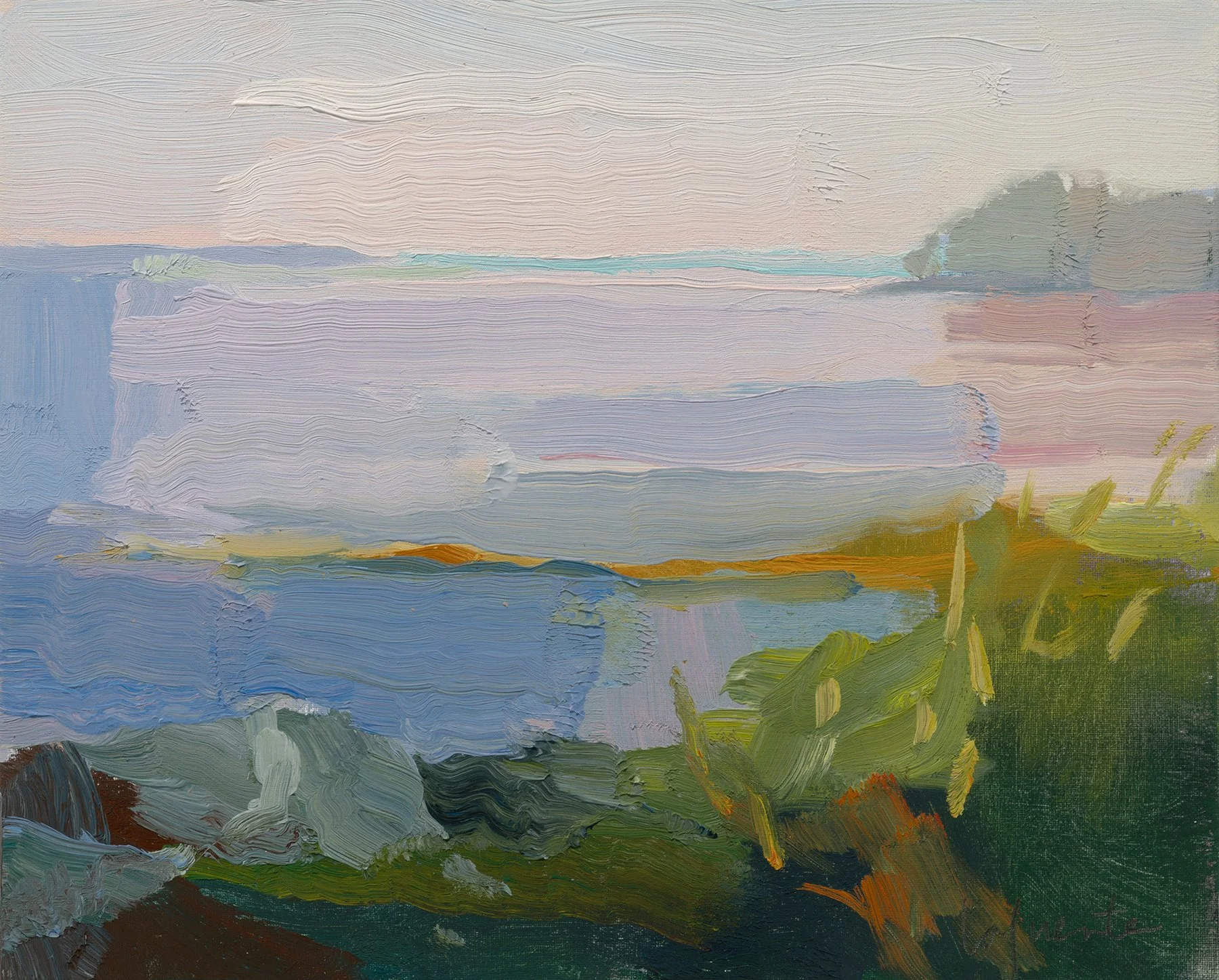 Late Afternoon from Harbor Point 8x10 oil on mounted canvas 2025 $3300.jpg