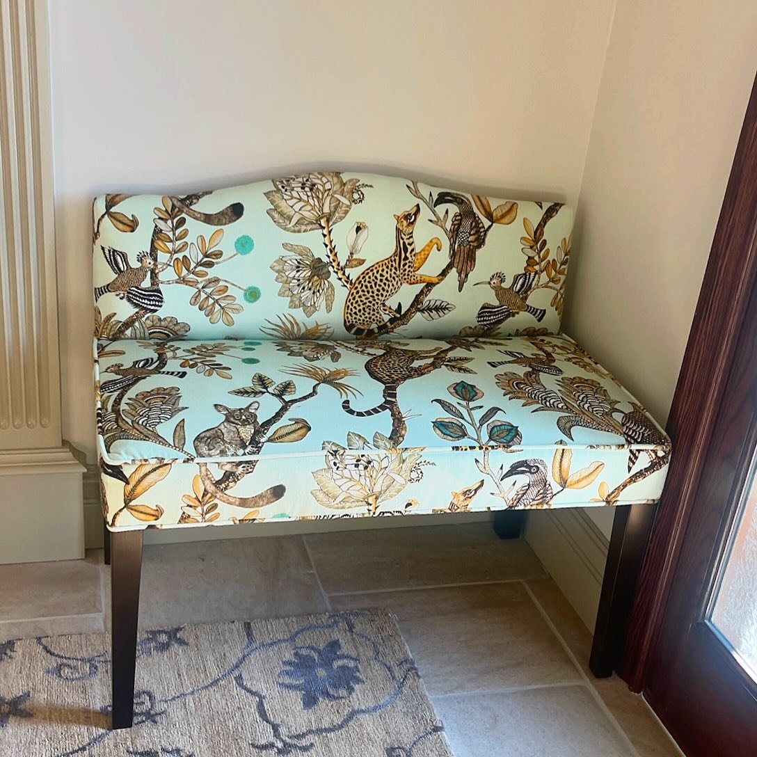 A new fabric find from our last trip to market from @ngalatrading. We&rsquo;re so happy we found the perfect spot to use this quality crafted product from Africa!