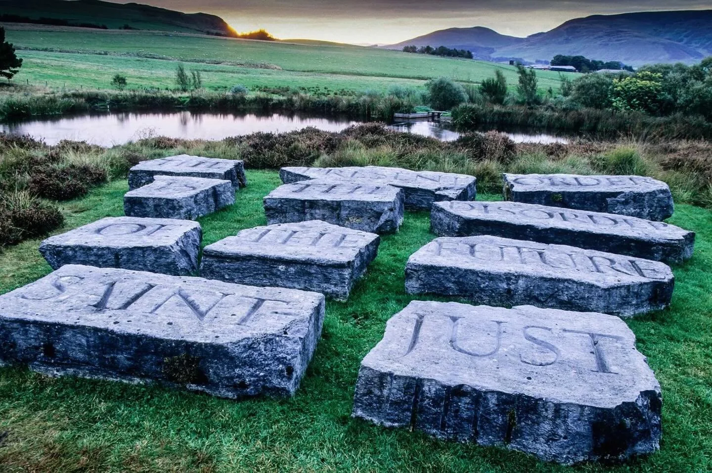 The Present Order Is the Disorder of the Future &mdash; Saint Just #ianhamiltonfinlay #departingdearly #goodmourning