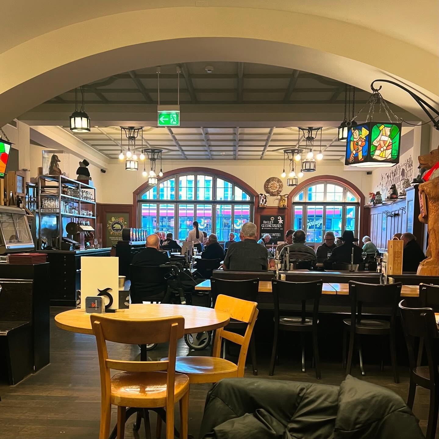 Basilian institution since 1915&mdash;Restaurant &ldquo;Zum braunen Mutz&rdquo; (something to do with a brown bear) 😄