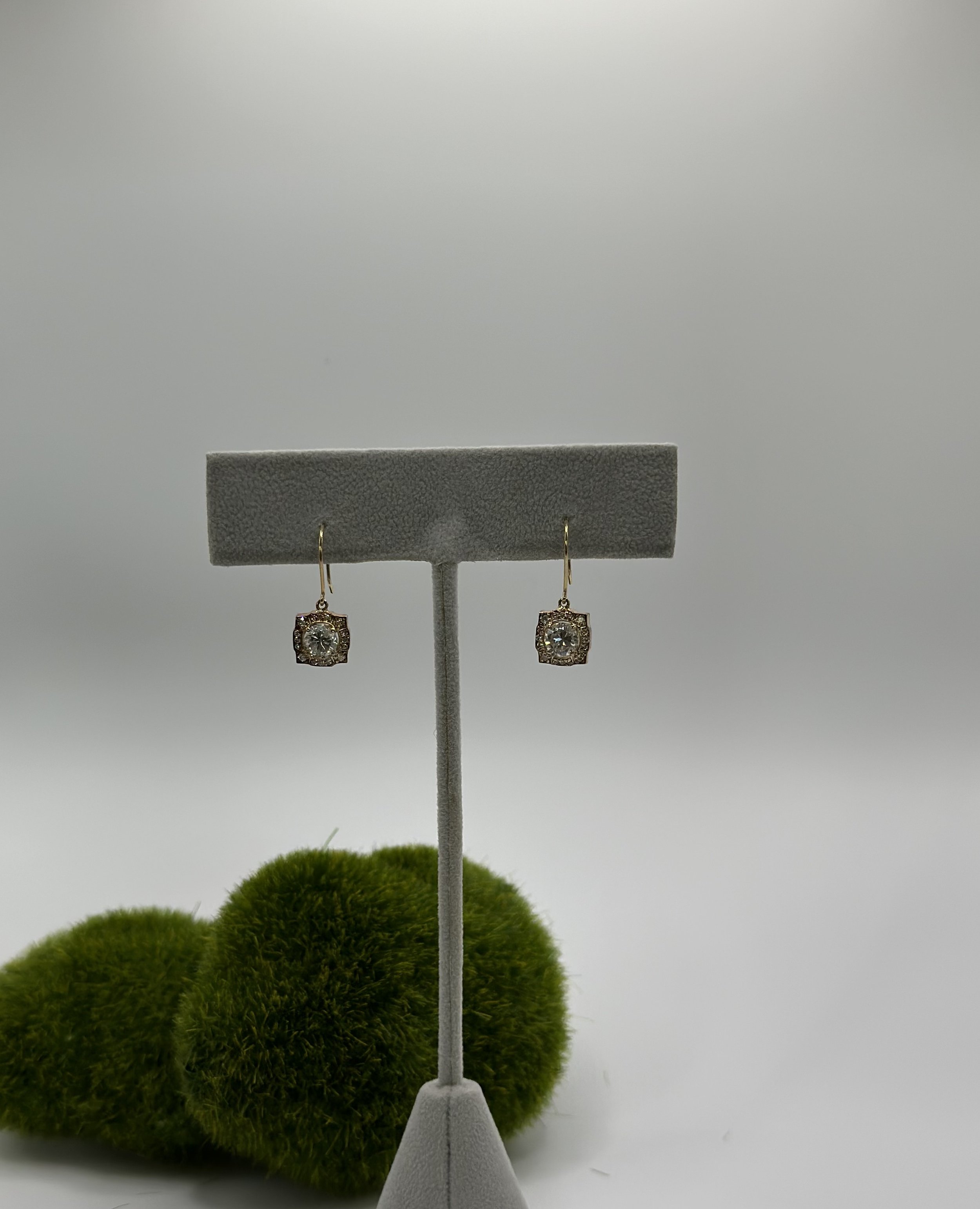 Belle of the ball deco diamond drop earrings