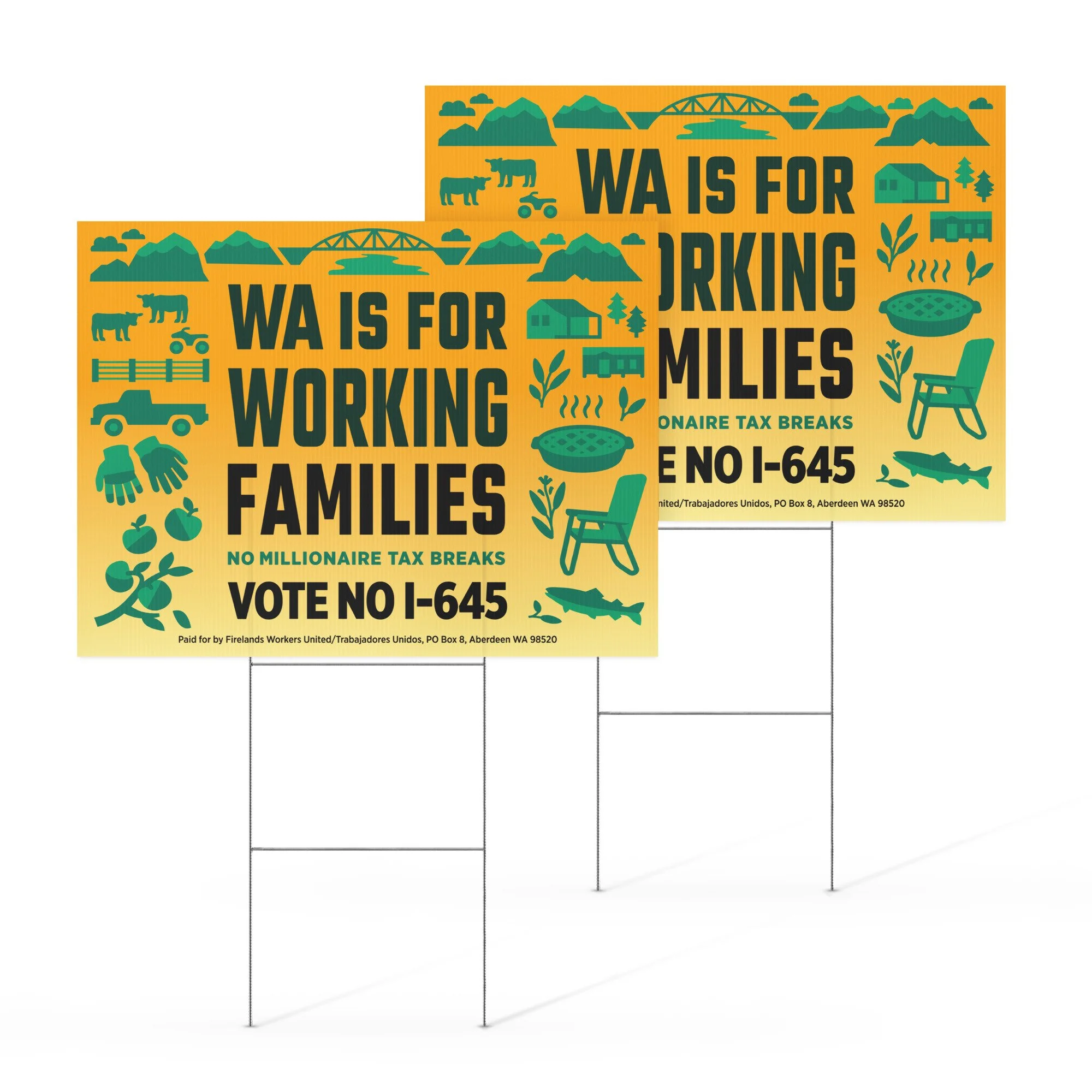 Working Families No On I-645 Yard Sign