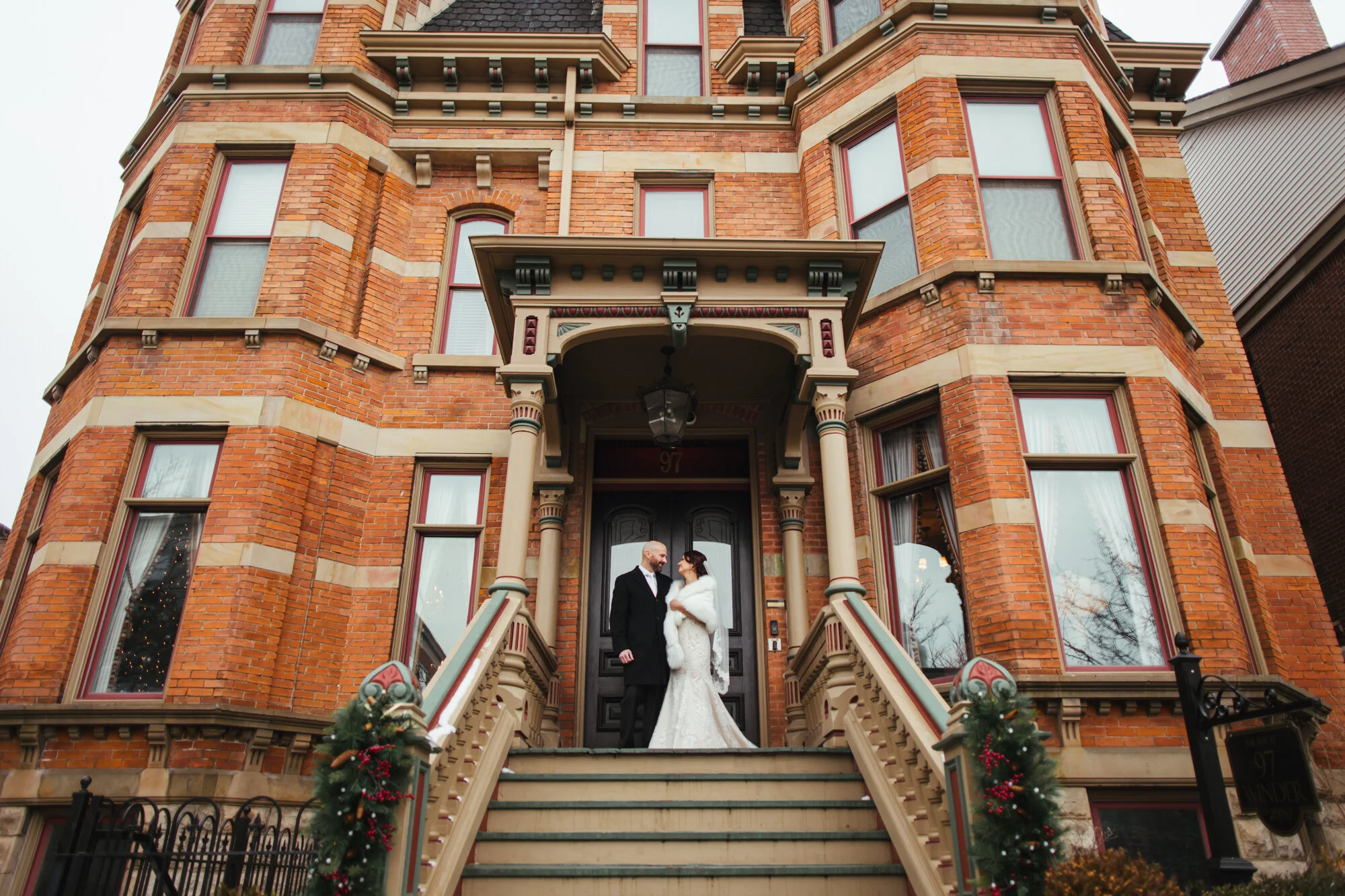 Ewa + Matthew | Basilica of St. Anne Winter Wedding | Detroit, Mi