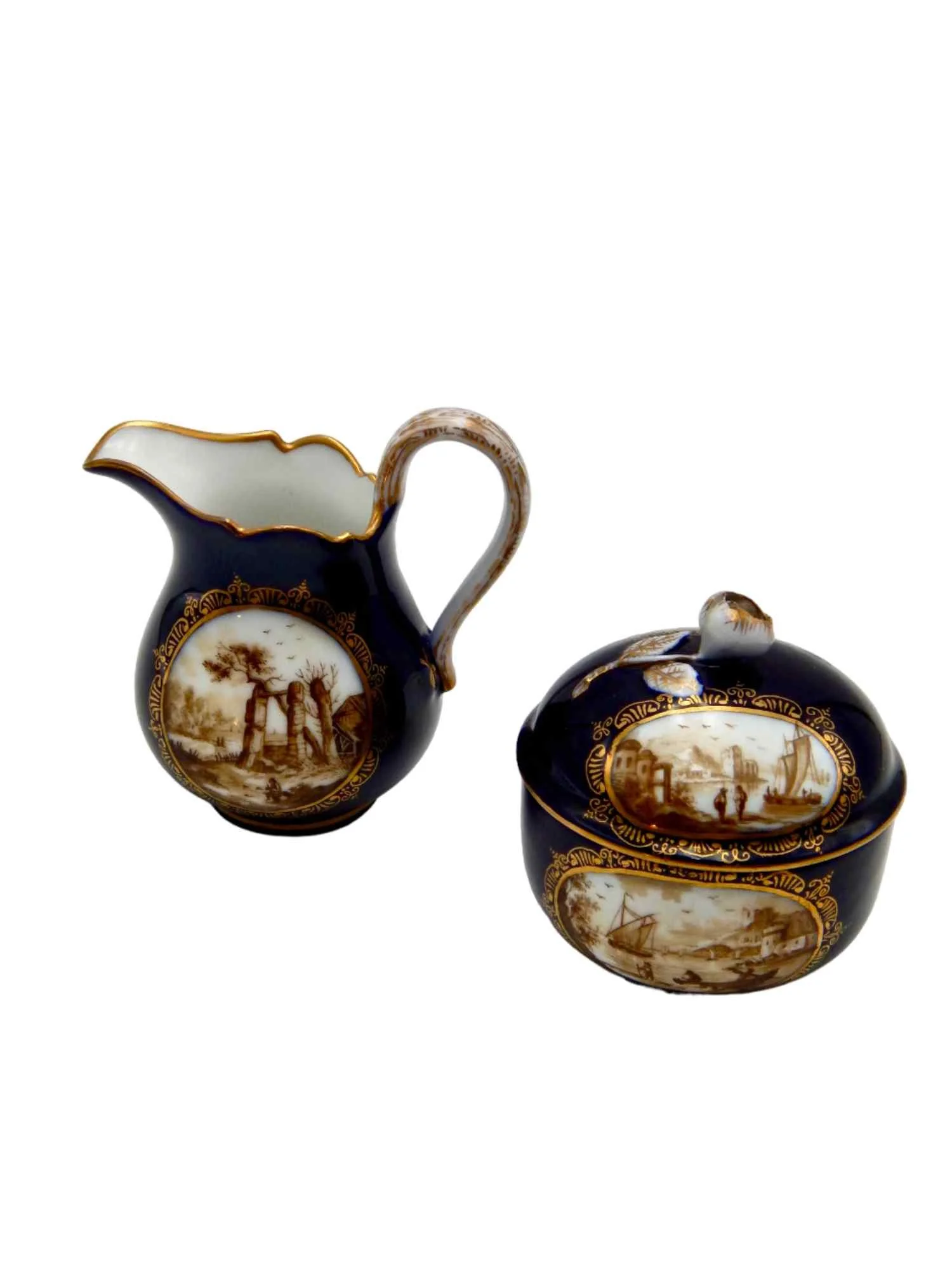 18th Century Meissen Sugar Bowl and Creamer Set — Matt Jackson 