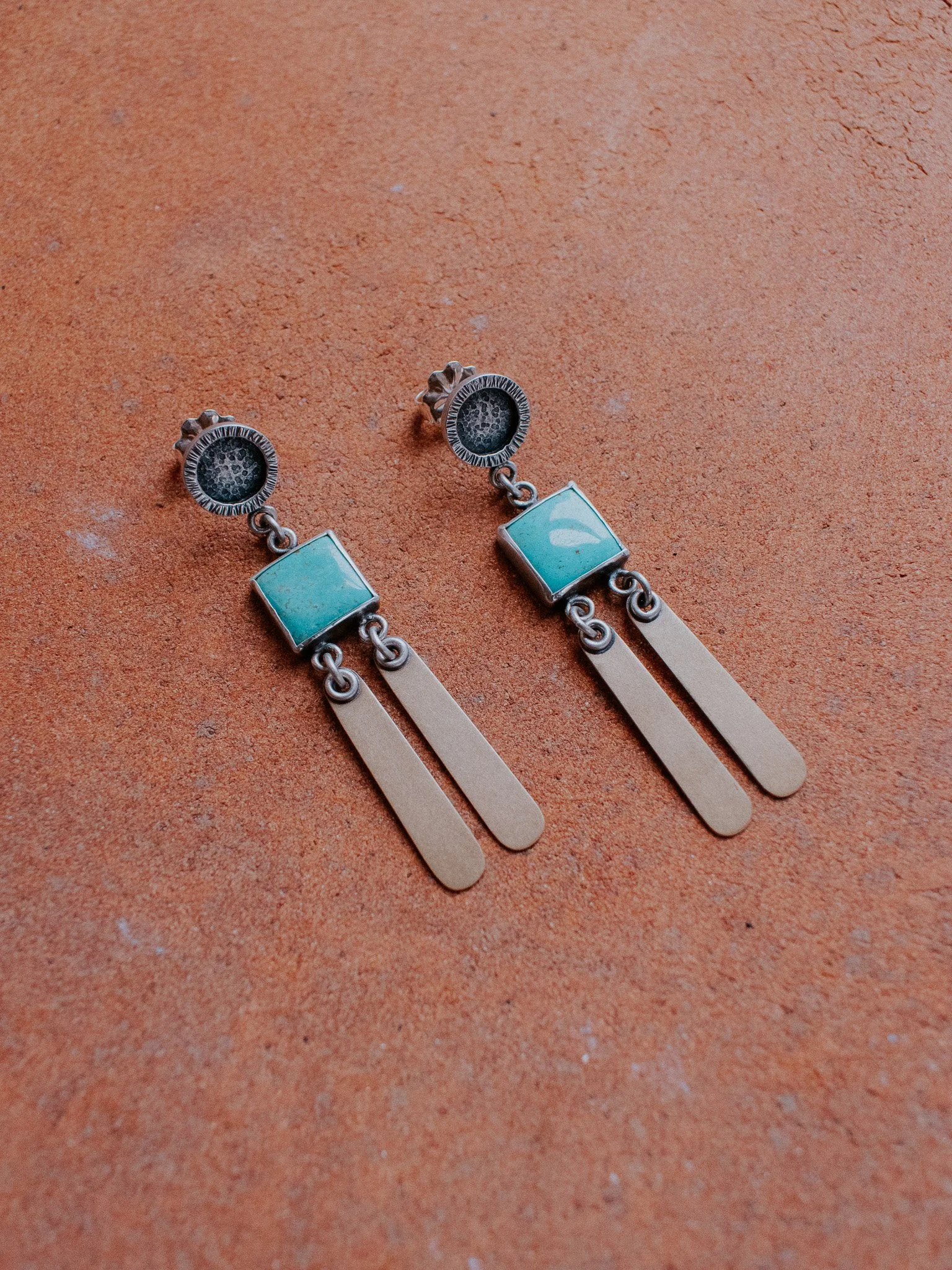 #8 Mine Turquoise Stud Earrings