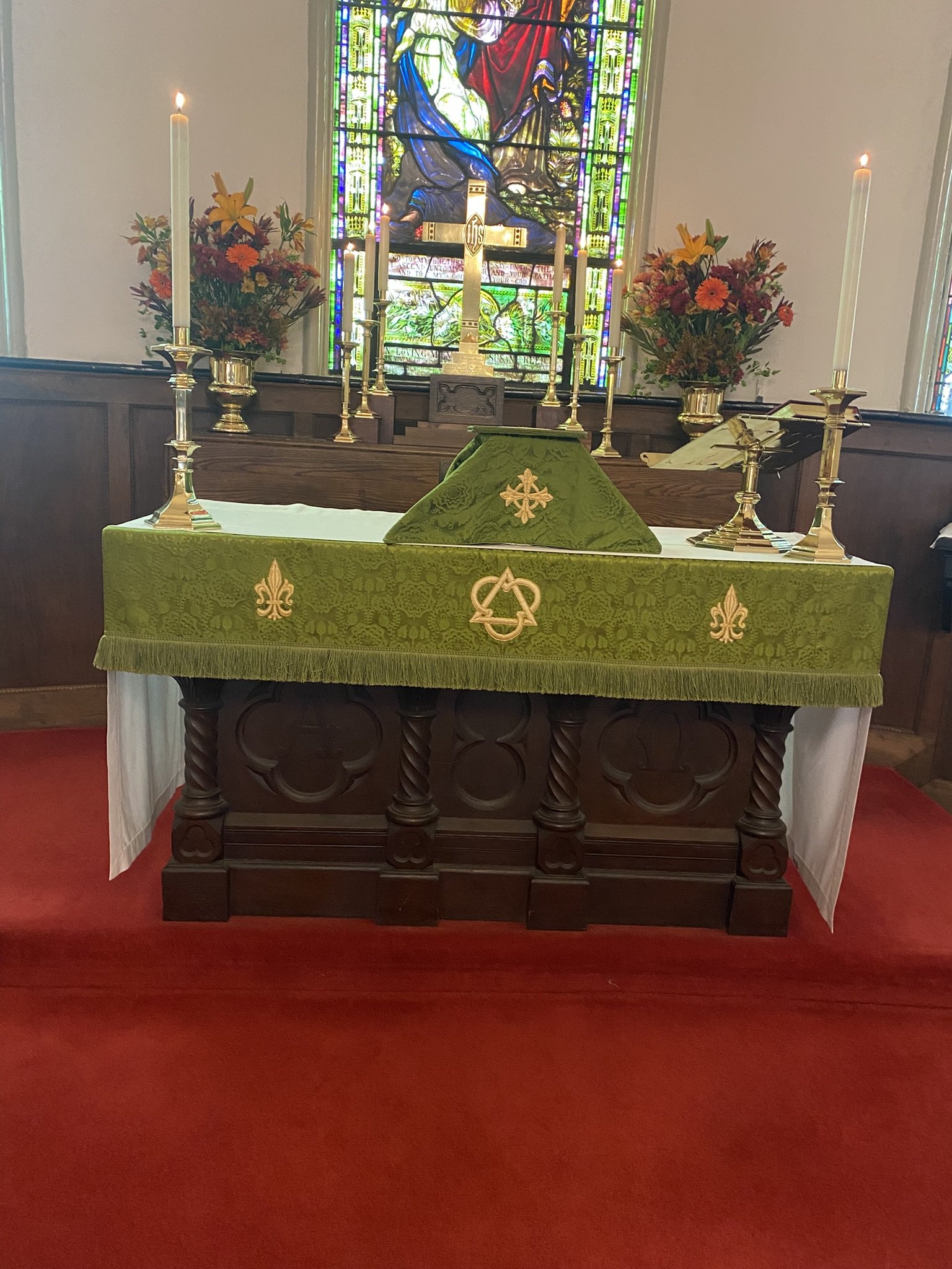 Flowers at the altar