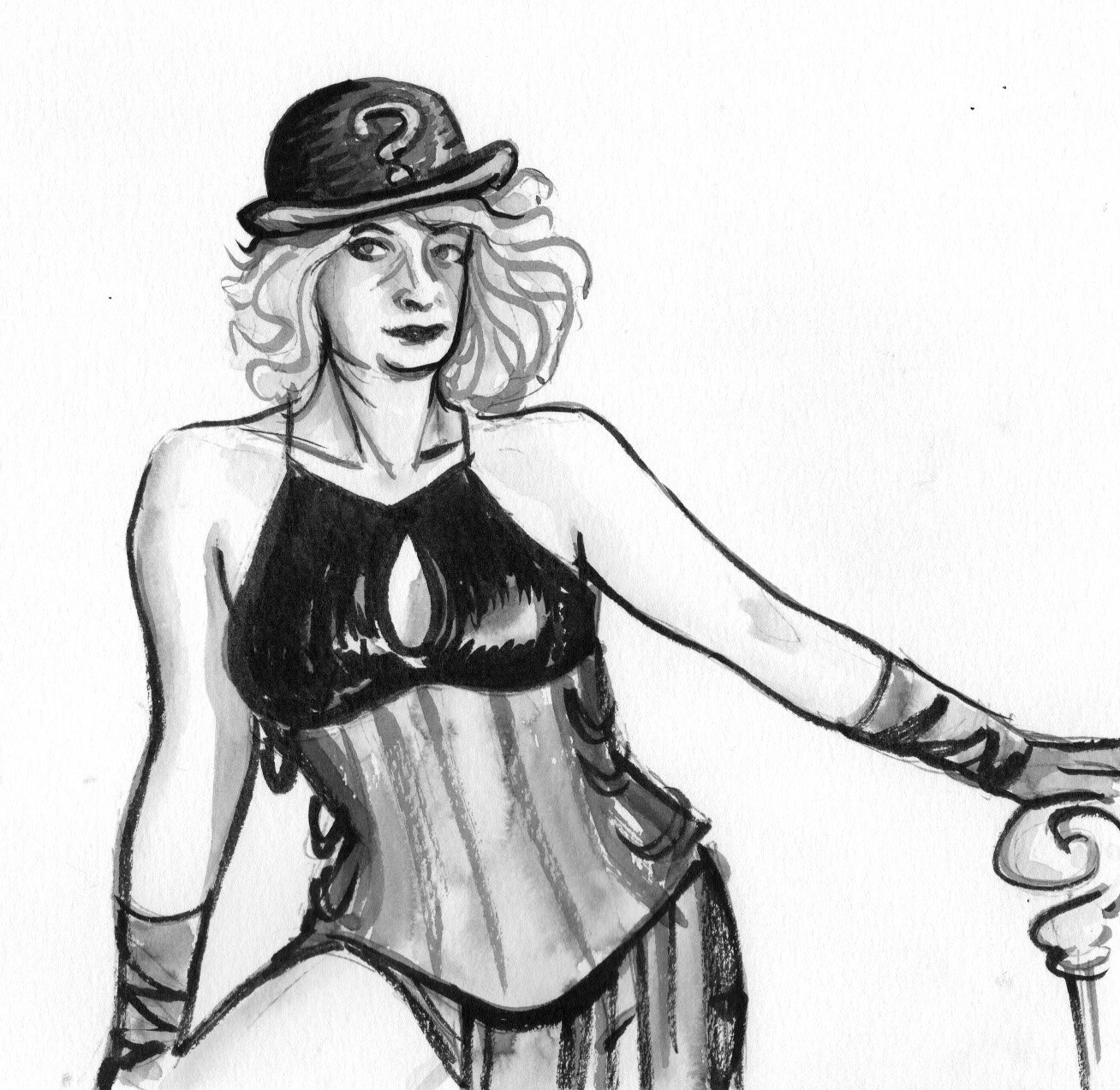 Lefty Lucy as Showgirl Riddler by Ken Wong, 6-8-21