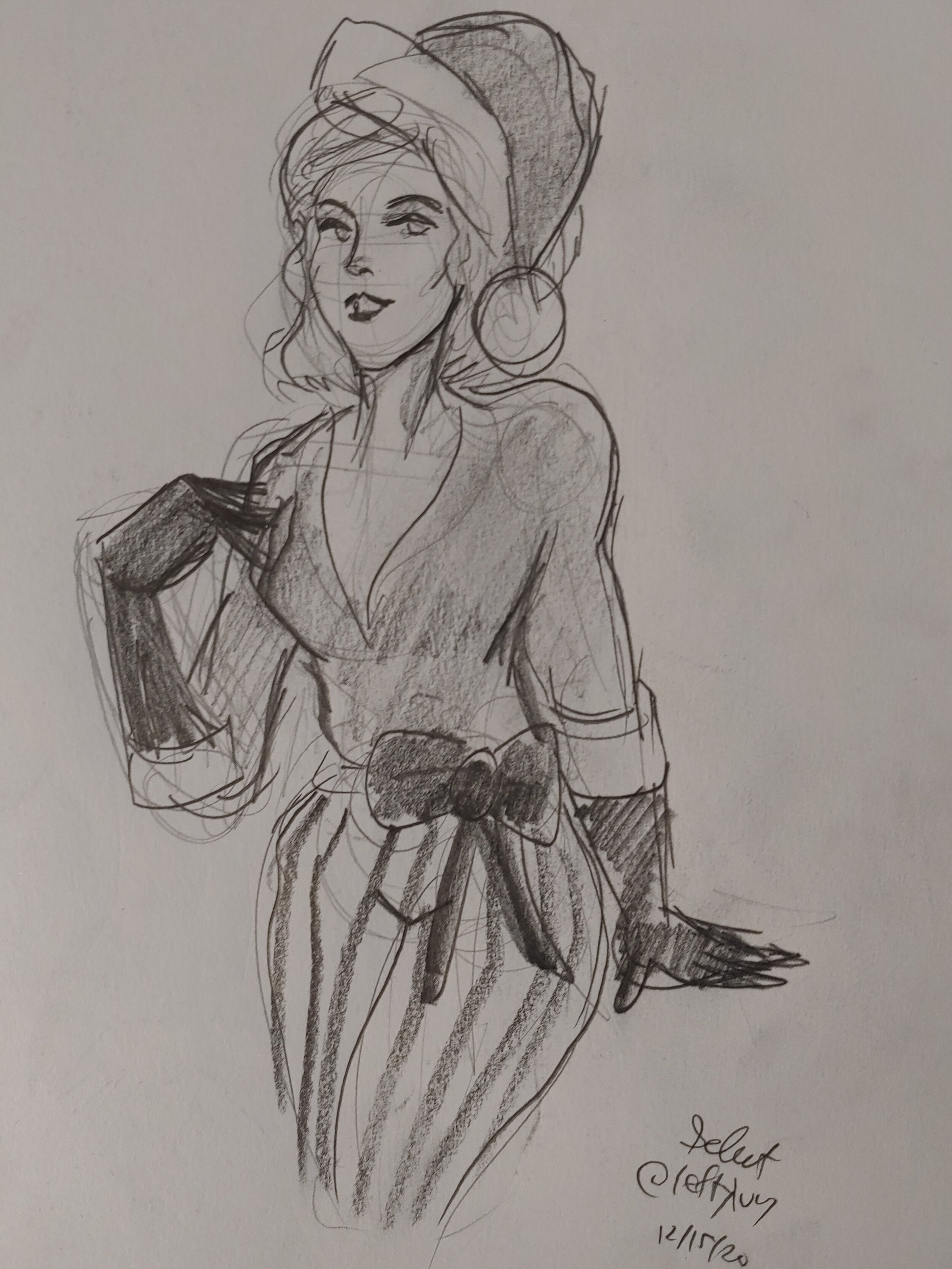 Lefty Lucy as Christmas Carol by Michael Cheung, 12-15-20