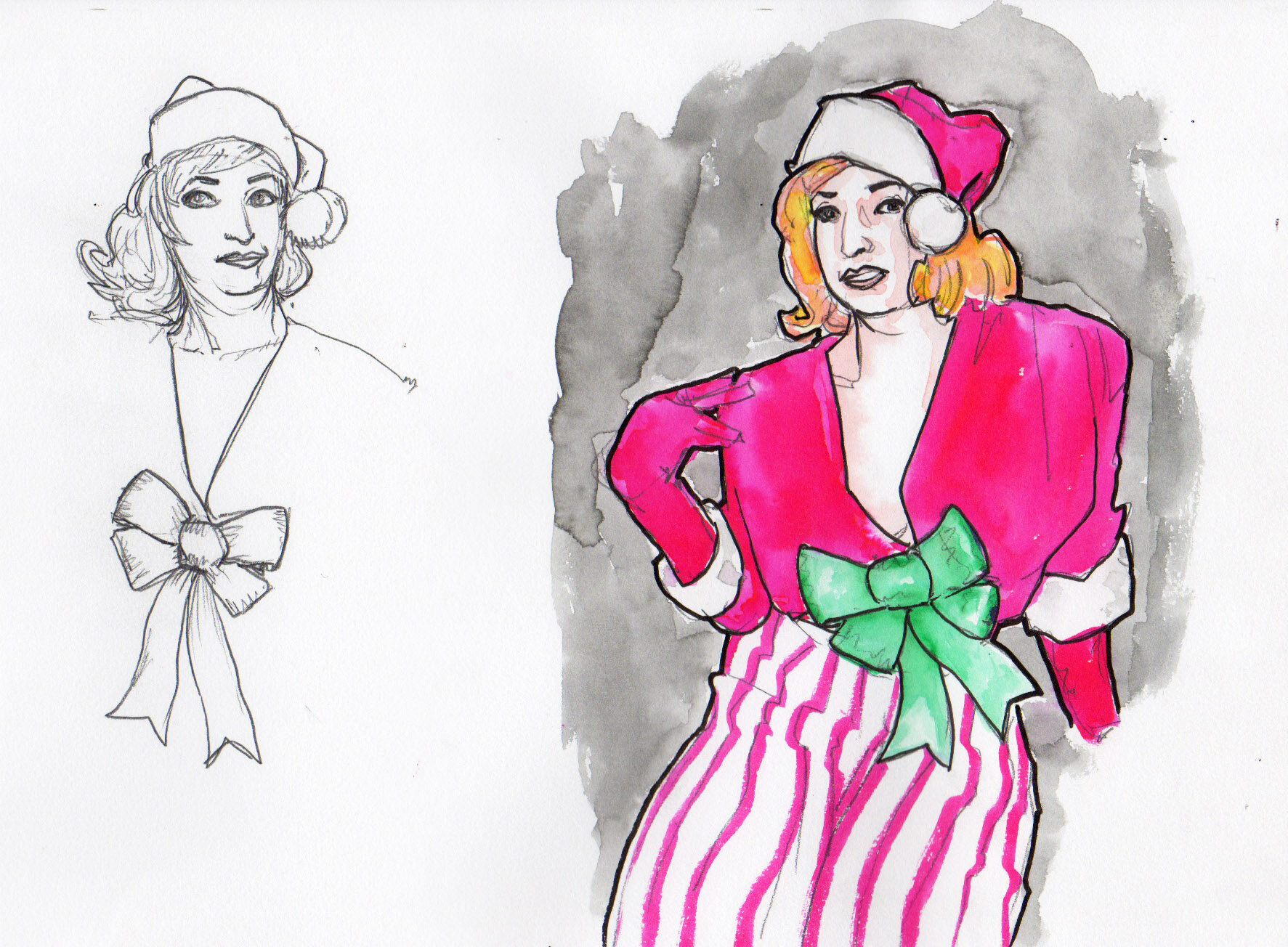 Lefty Lucy as Christmas Carol by Ken Wong, 12-15-20
