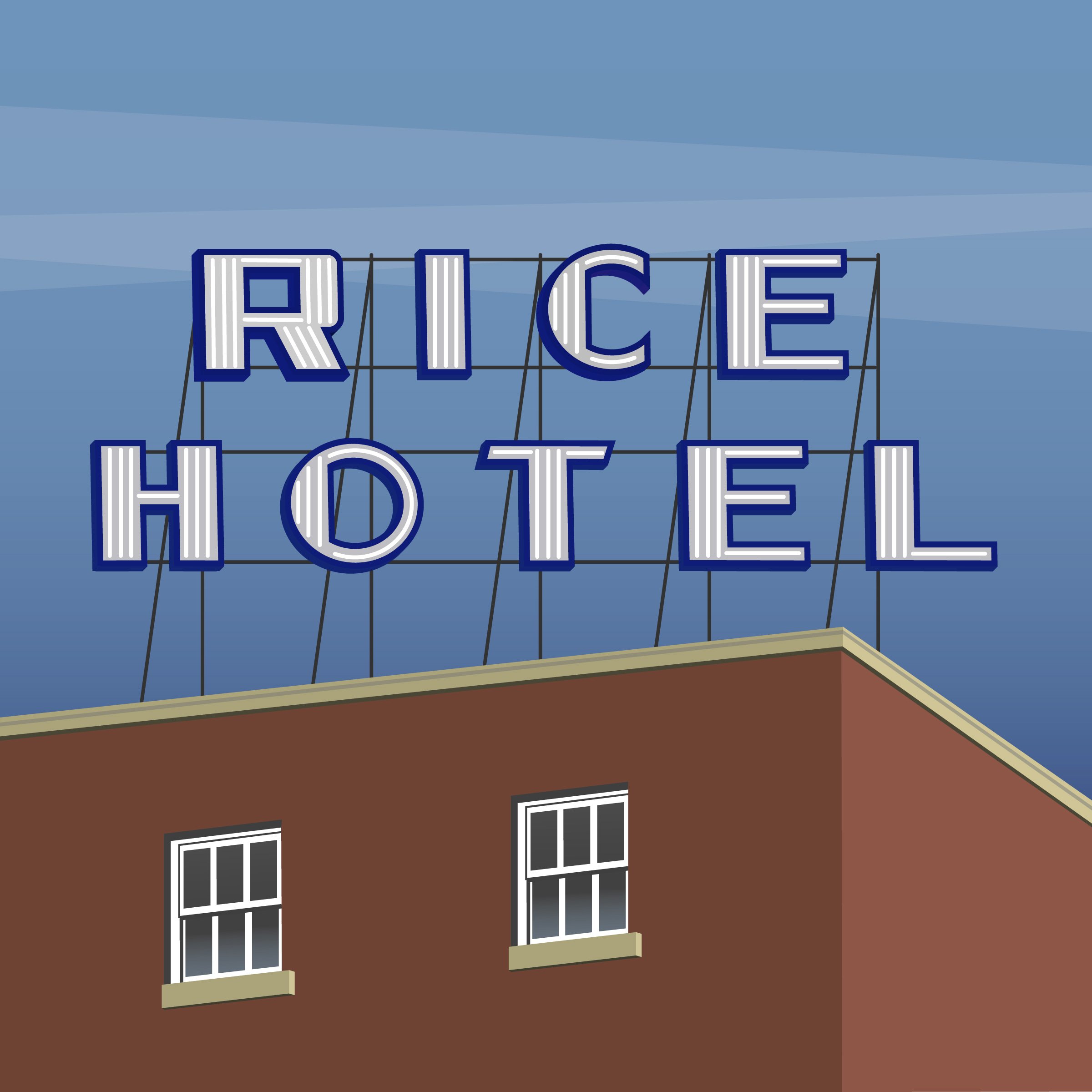 Rice Hotel Sign