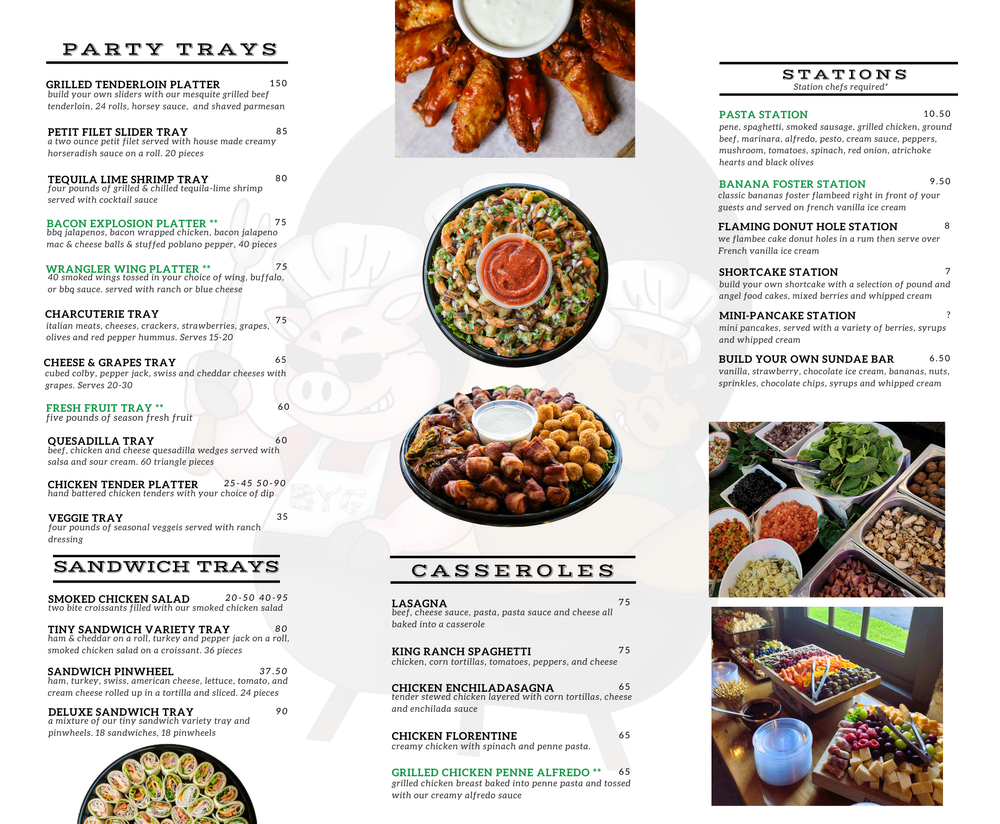 Catering Menu — Backyard Catering