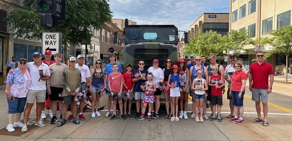 Walking in the Fourth of July Parade