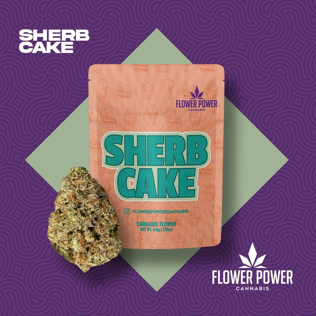Sherb Cake Strain Flower Power Cannabis