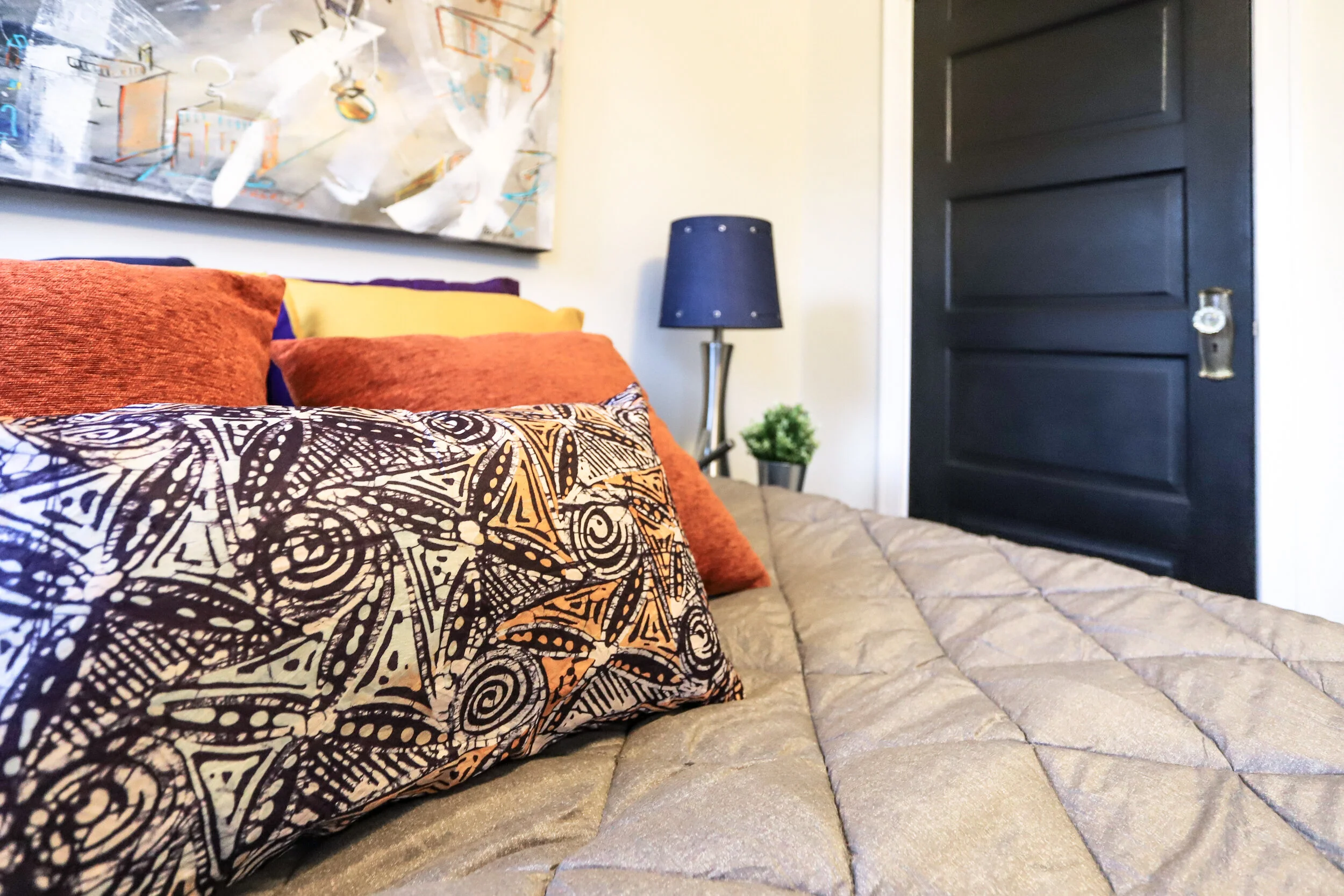   “The modern style with pops of color appropriately reflect its location, as it is just a block away from the Baltimore Museum of Art and Hopkins University.”  - @nicoledecor 