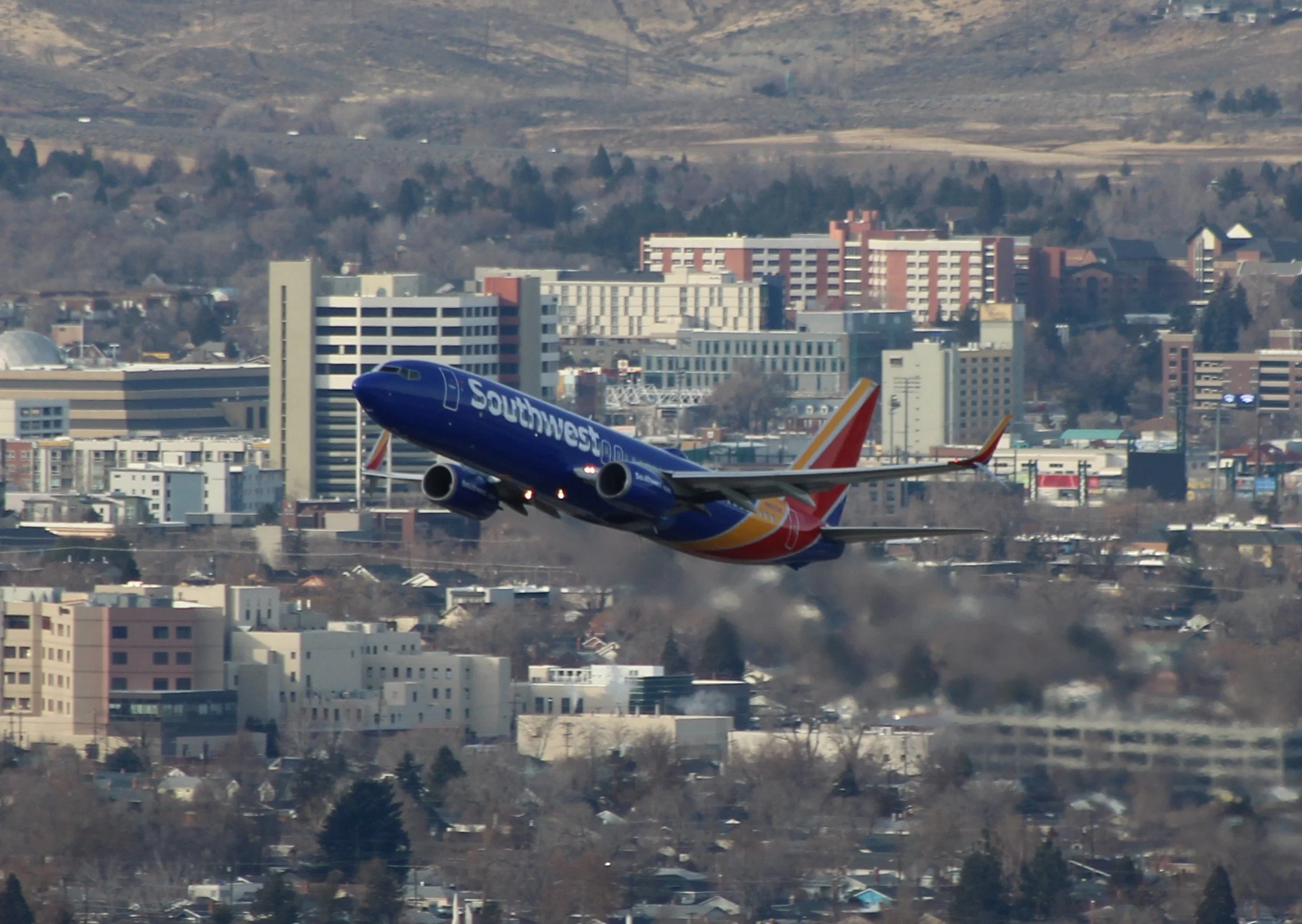 Christmas Day departure as seen from Rattlesnake Mountain, Reno, NV, 2024