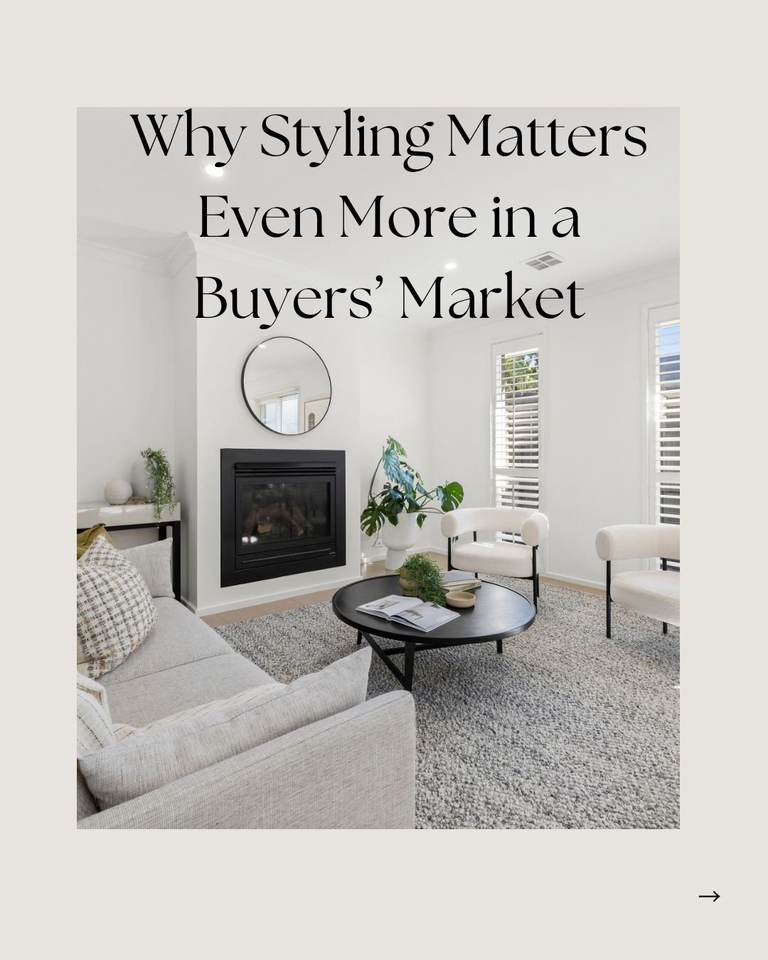 ✨ The Melbourne market has shifted &mdash; and presentation now plays a bigger role than ever.

With clearance rates sitting under 60%, buyers are taking their time, comparing more homes, and looking for spaces that feel warm, calm and beautifully co