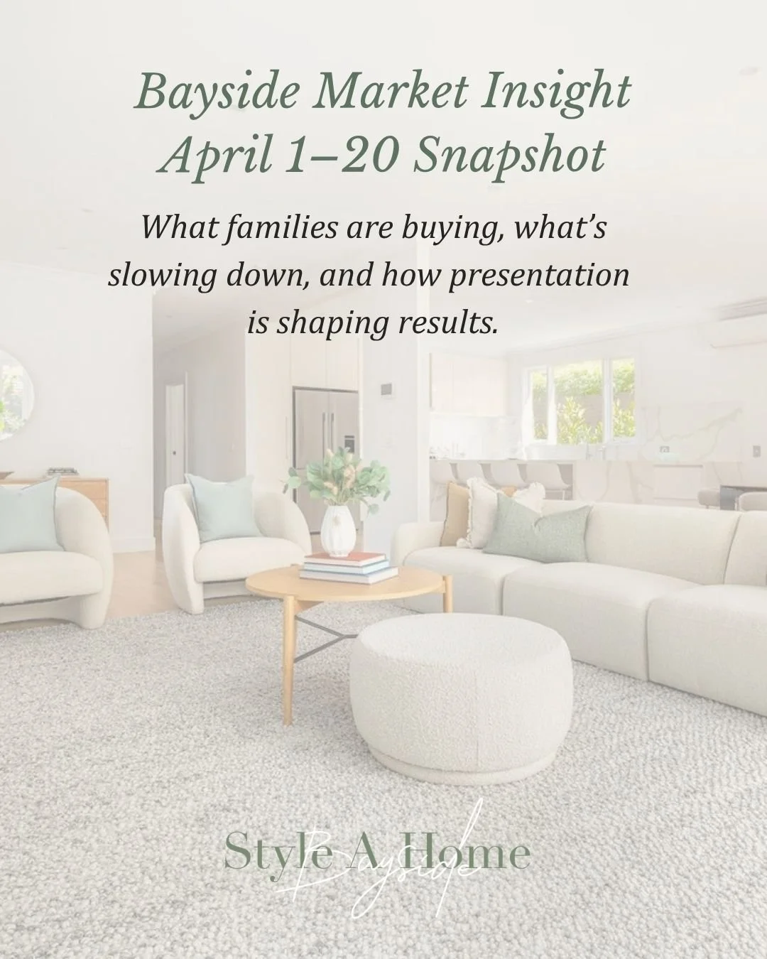 Buyers are taking more time. Campaigns are stretching longer. And in a slower market, presentation becomes one of the few things you can truly control.
At Style A Home Bayside, we&rsquo;re seeing three clear trends right now: &bull; Clearance rates s