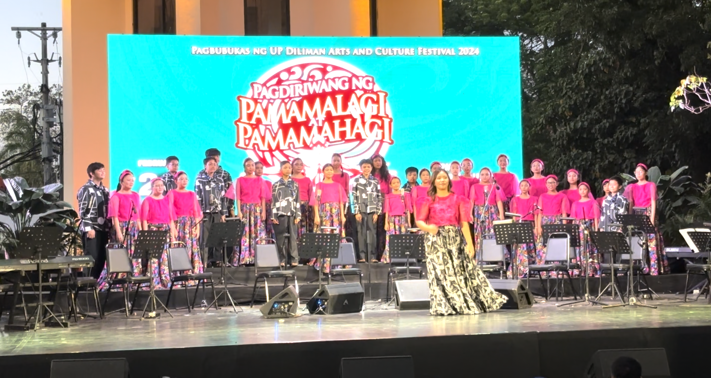 29 February 2024 - Opening concert for the U.P. Diliman Arts and Culture Festival 2024 "Pagdiriwang ng Pamamalagi at Pamamahagi," at the U.P. Diliman Carillon Plaza.