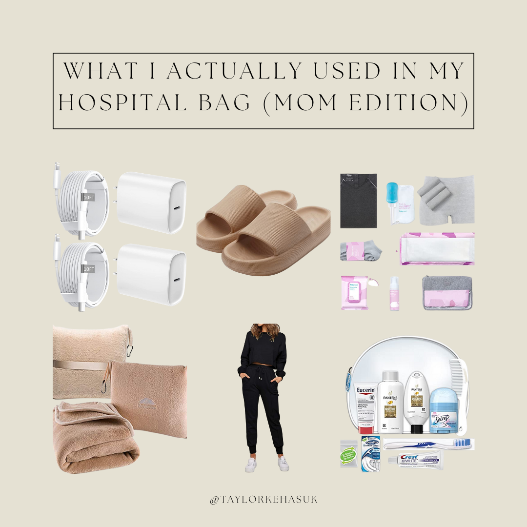 What I used in my hospital bag (mom edition)