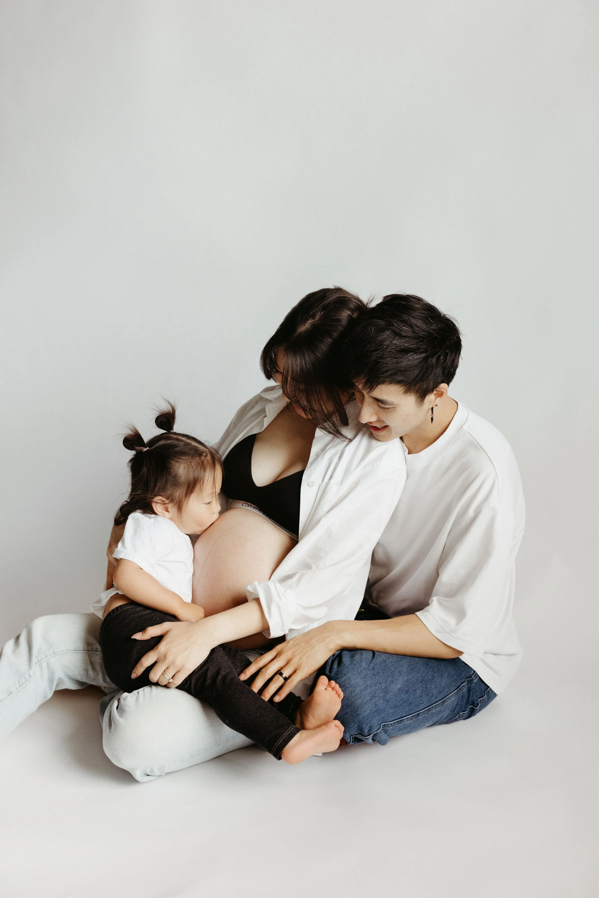 Studio Family Maternity Shoot