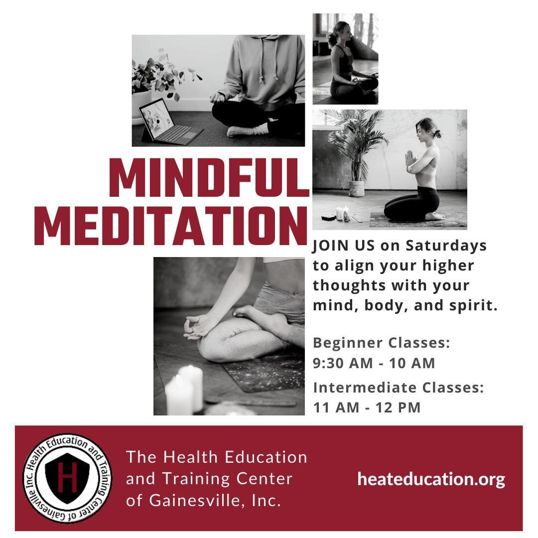 Join us for Guided Mindful Meditation on Saturdays! Sign up is free using the link in our bio!

Do you need to release stress from the week? Are you losing focus on your goals and aspirations in life? This practice strives to lower your stress levels